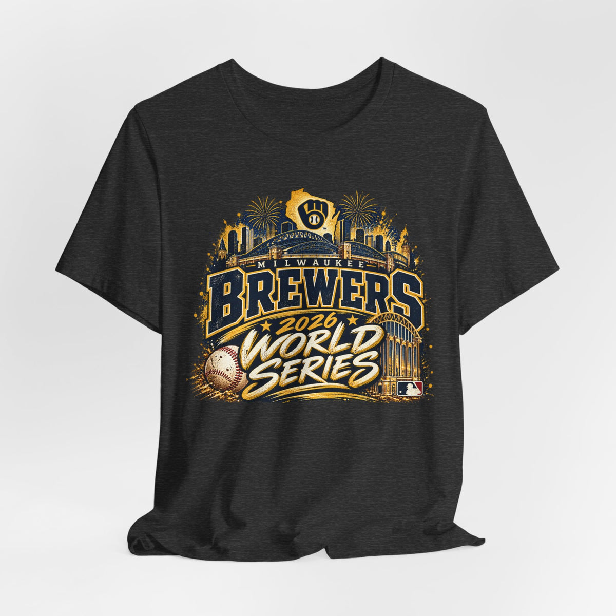 Milwaukee Brewers 2026 World Series skyline baseball T-shirt - alternate product photo 17