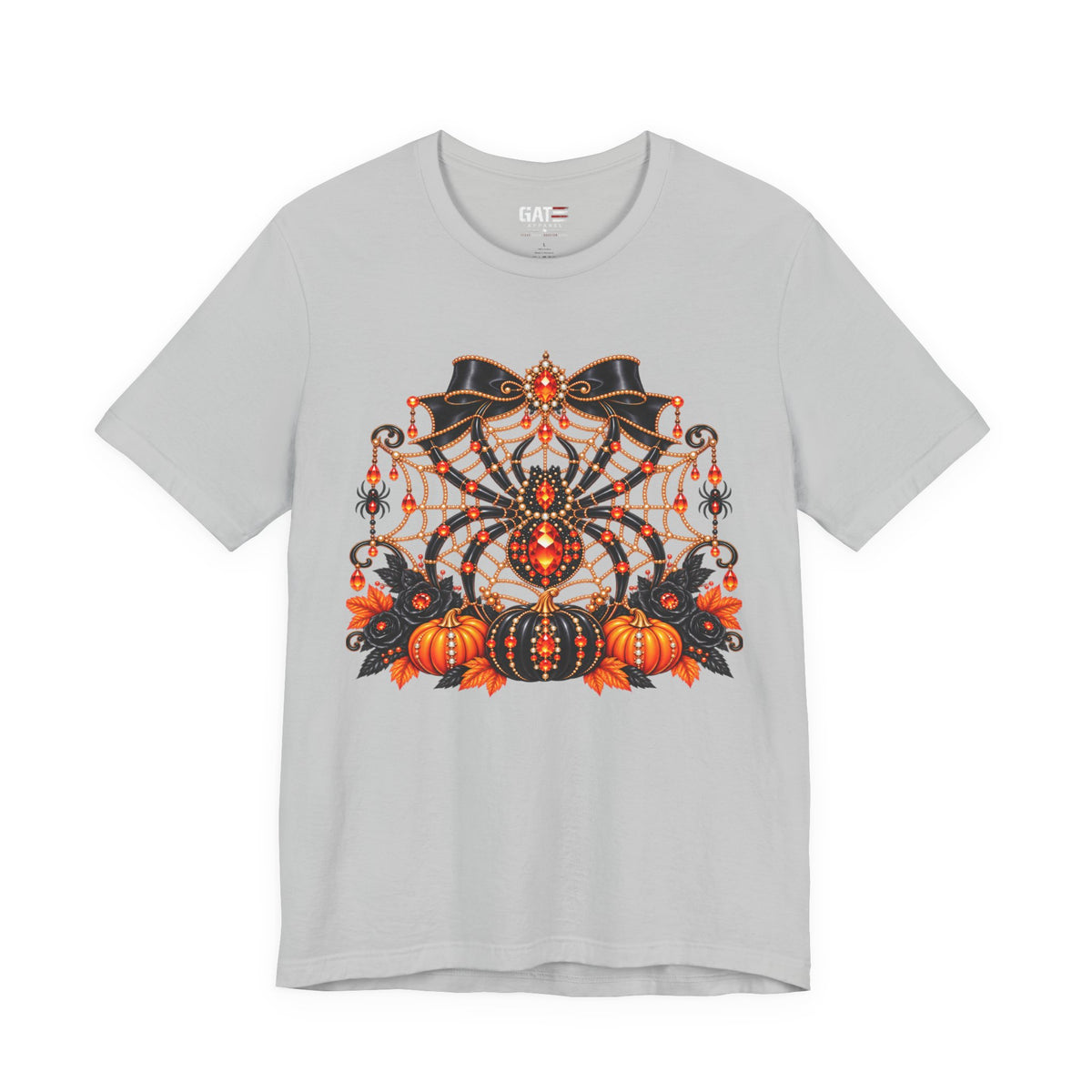 Halloween Spider & Pumpkins Shirt | Gothic Fall Graphic Tee