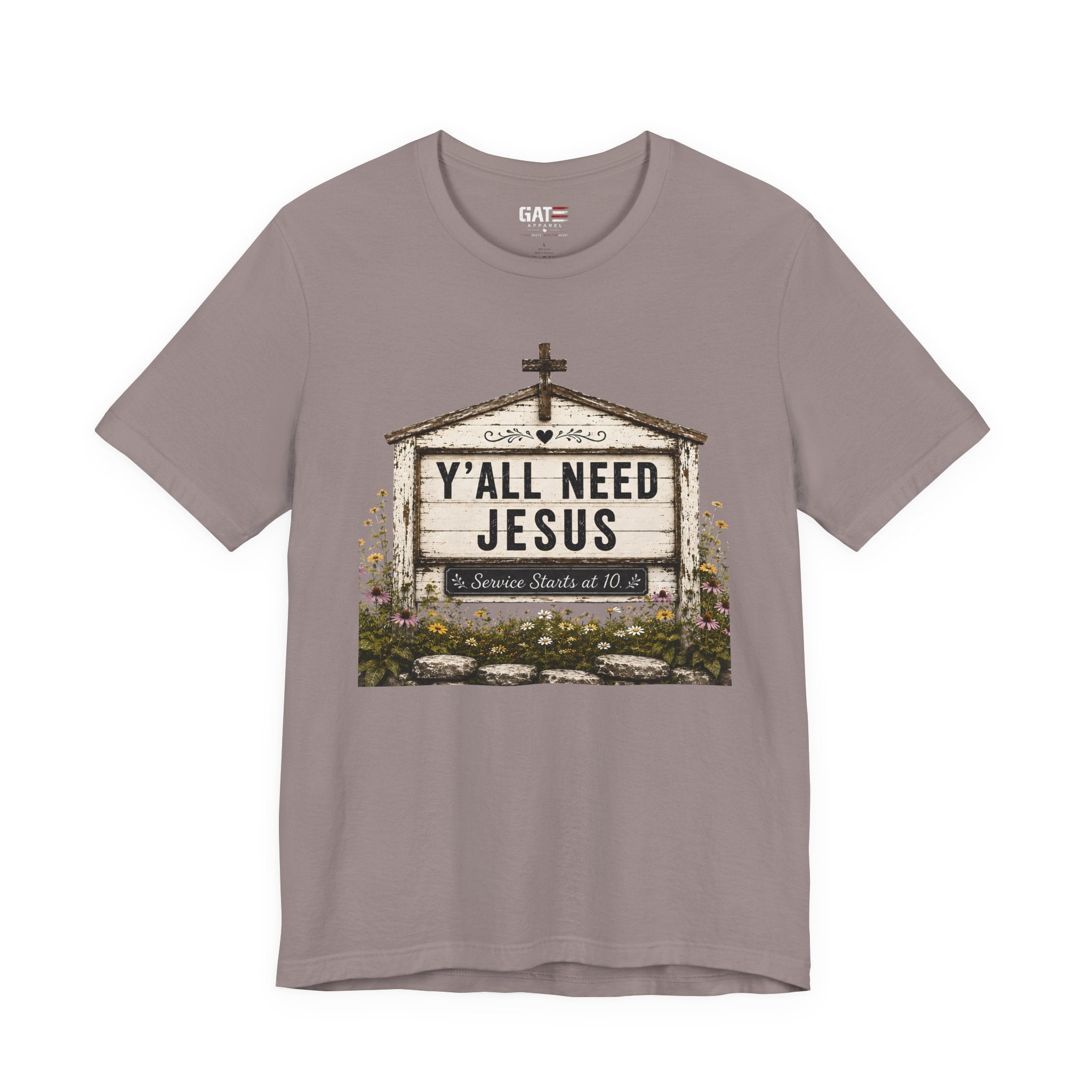 Y'all Need Jesus, Christian Shirt for Women, Rustic Faith Graphic Tee, Country Western Shirt, Farmhouse Christian Gift, Cowgirl Church Tee