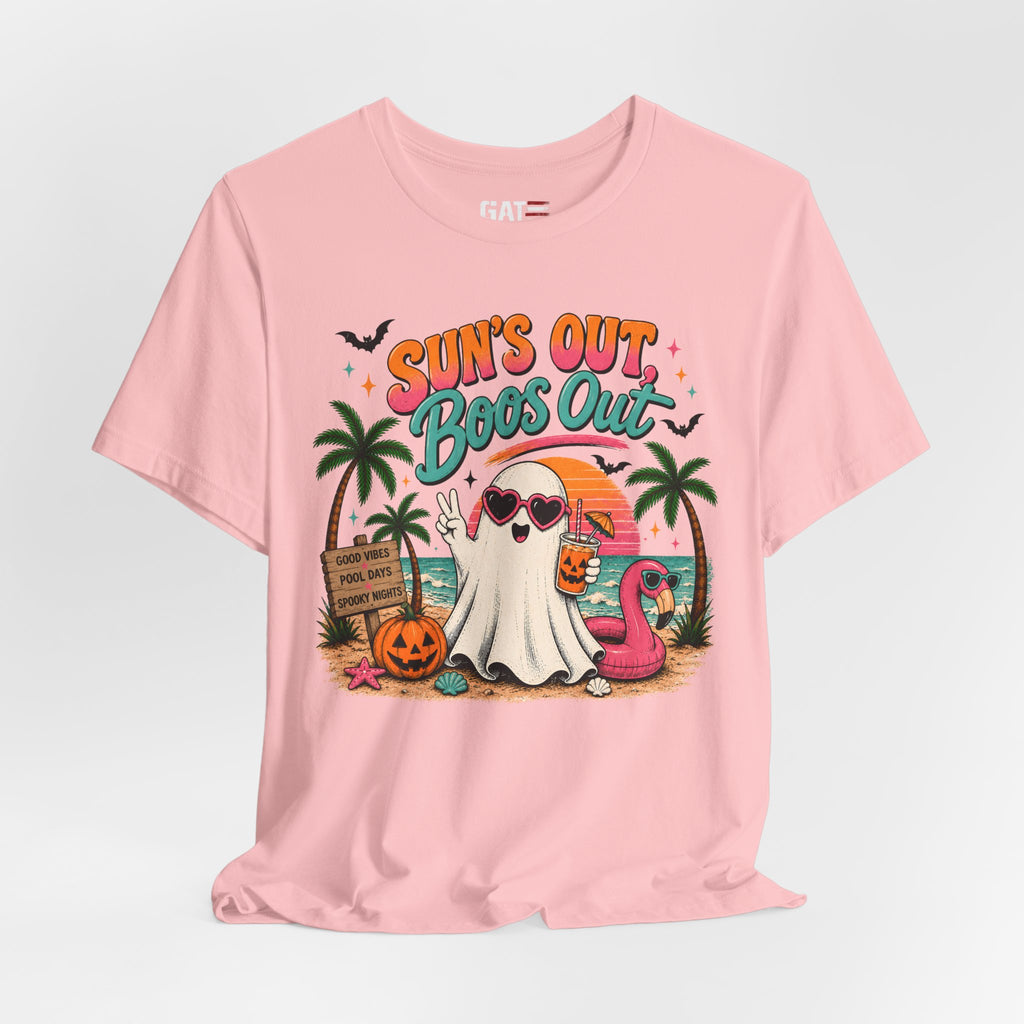 Summerween Shirt, Spooky Beach Shirt, Ghost Beach Tee, Halloween Beach Shirt, Coastal Halloween Tee, Tropical Ghost Shirt