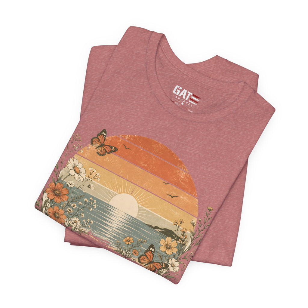 Du Bist Gut Genug Shirt, Viral German Meme Tee, You Are Good Enough Shirt, Butterfly Floral Sunset Aesthetic Tee