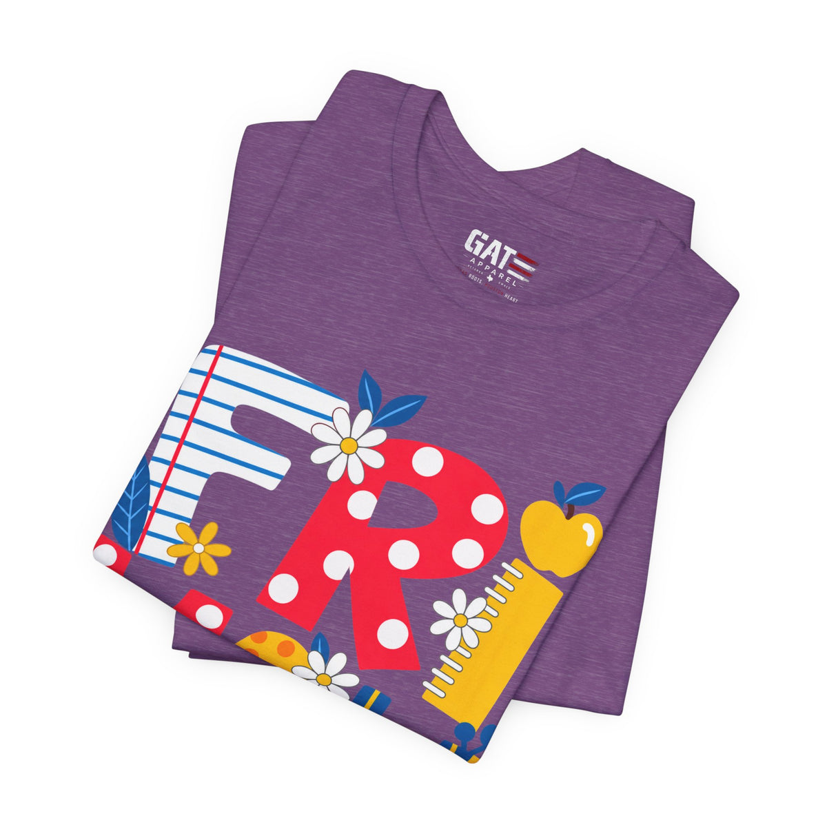 Teacher shirt FRIYAY Floral Tee — Colorful Spring Graphic T‑Shirt