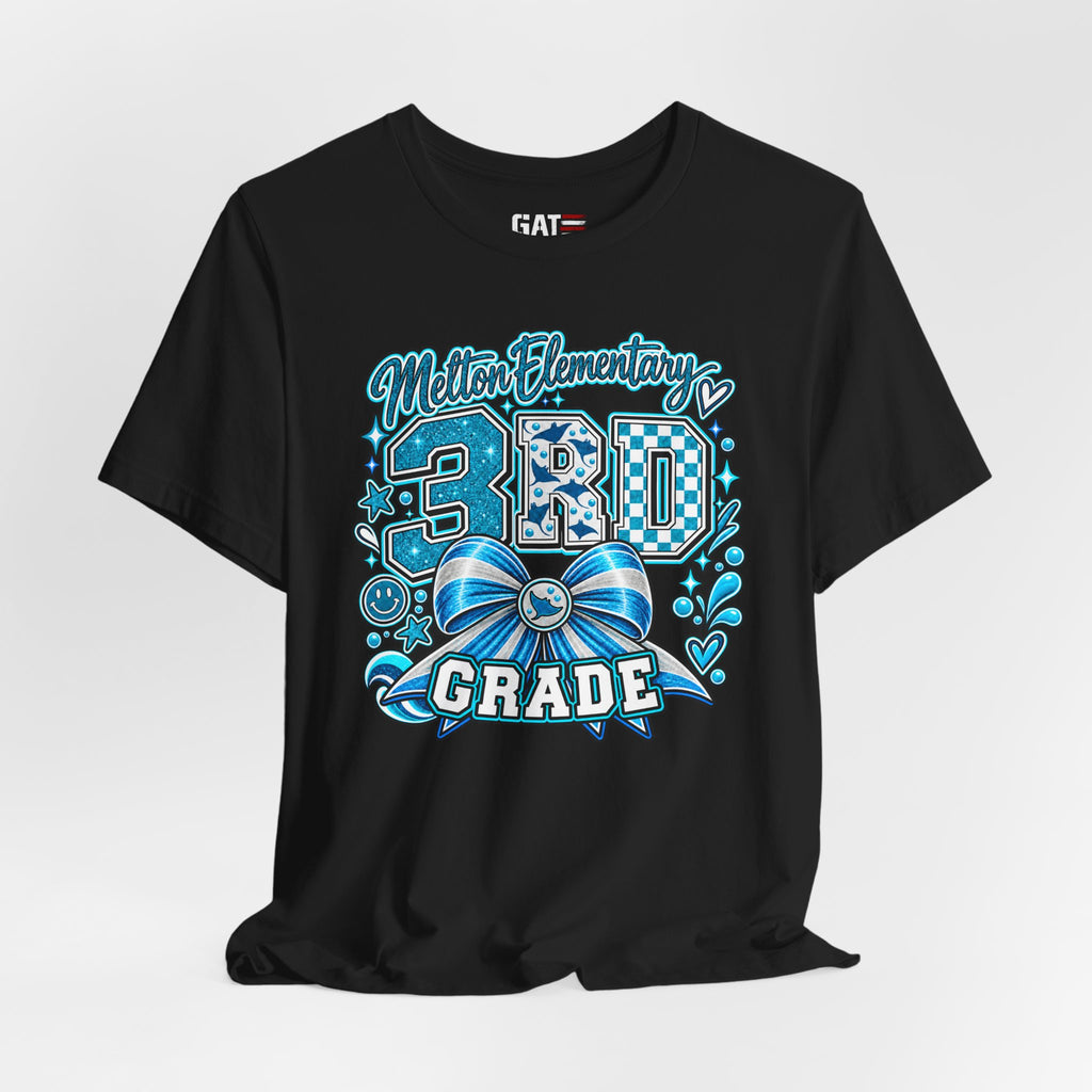 Melton 3rd Grade School T‑Shirt — Bow Design