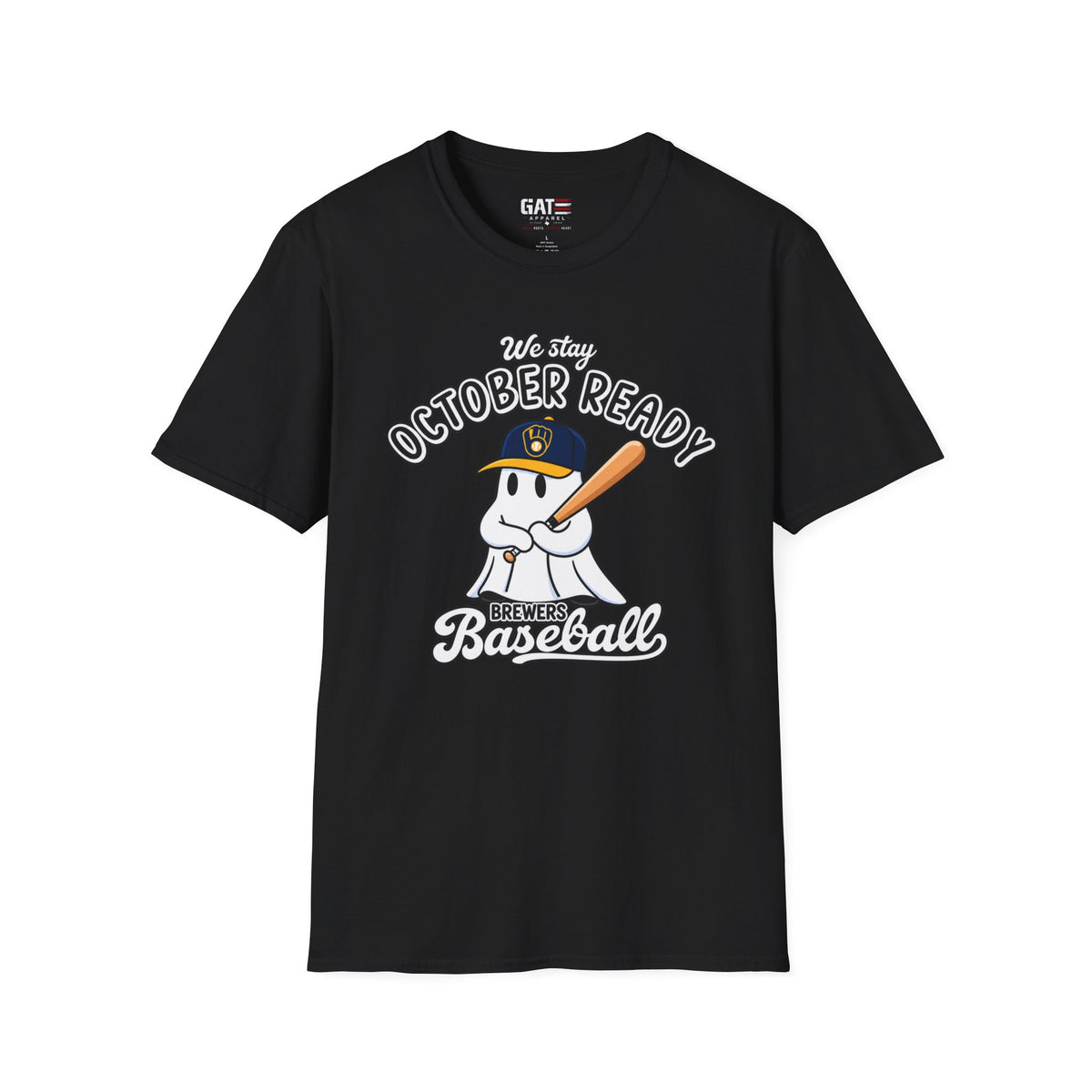 Milwaukee Brewers October Ready Halloween baseball T-shirt mockup