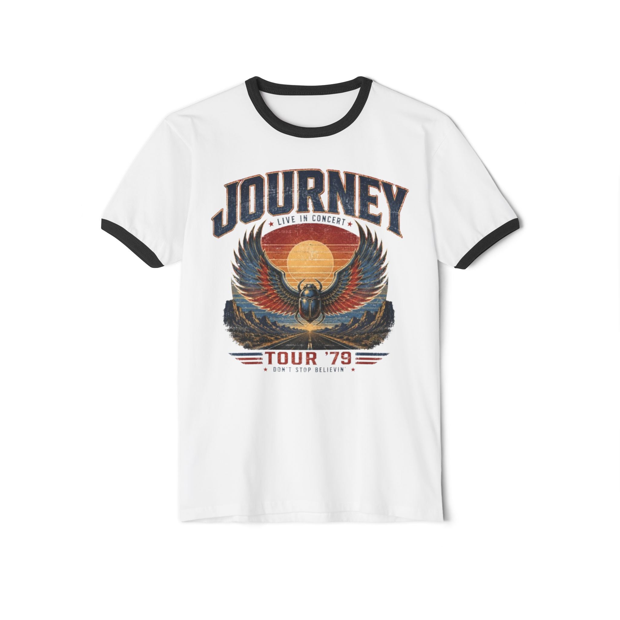Journey Tour '79 Ringer T-Shirt — Vintage Rock Band Graphic Tee