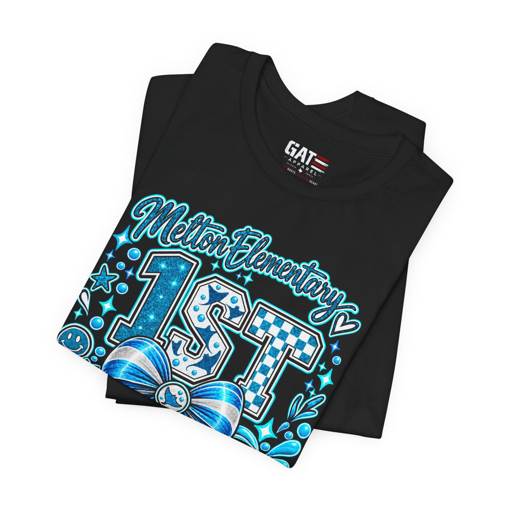 Melton 1st Grade School T‑Shirt — Bow Design