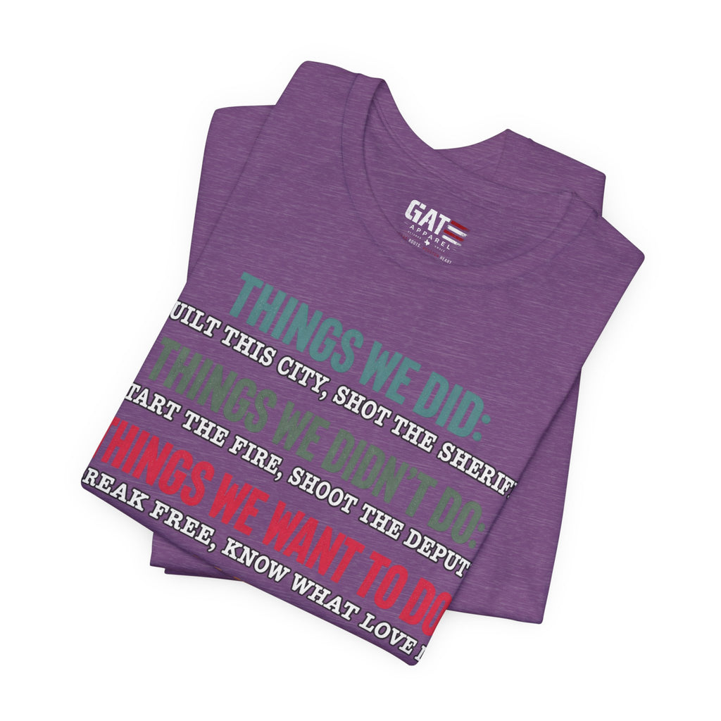Things We Will Do Checklist T-Shirt — Funny Motivational List Tee