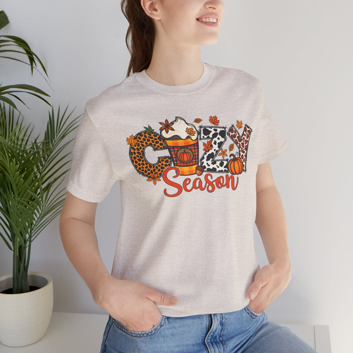 Cozy Season Fall Winter Coffee Shirt - product mockup view 20