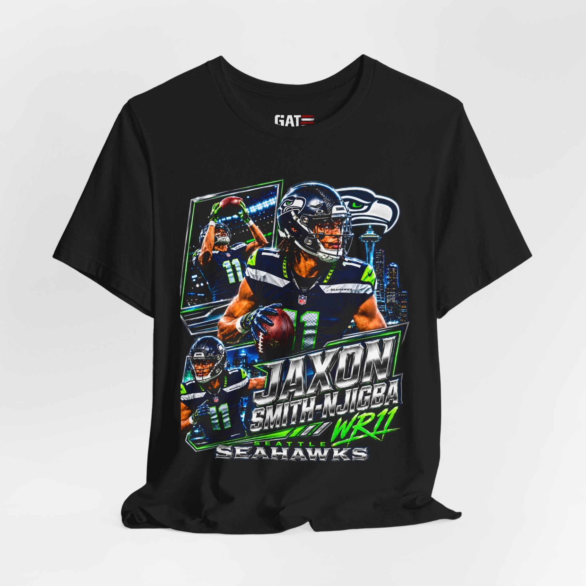 Jaxson Smith-Njigba Tee Retro Player Graphic T-Shirt