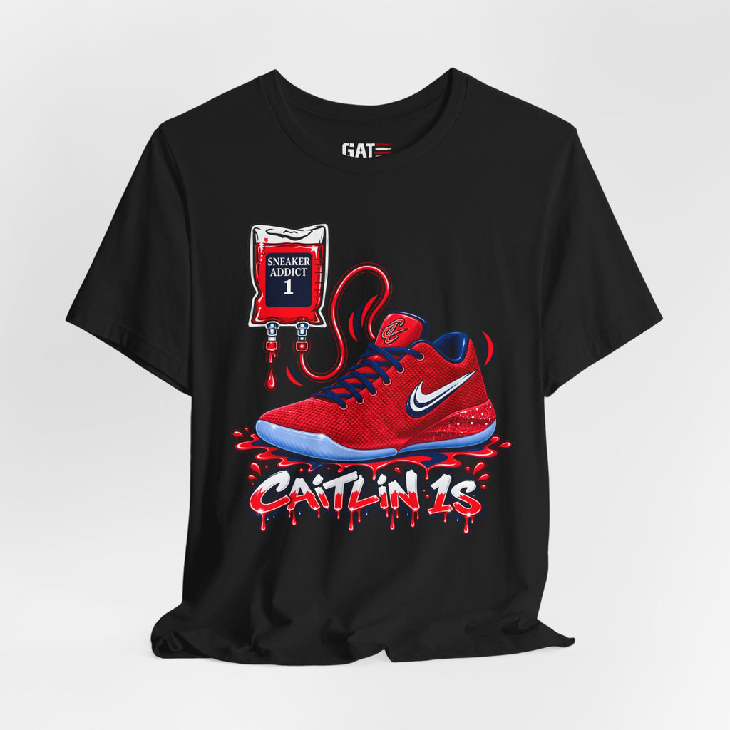 Caitlin Clark Caitlin 1s Addict Red Sneaker Shirt