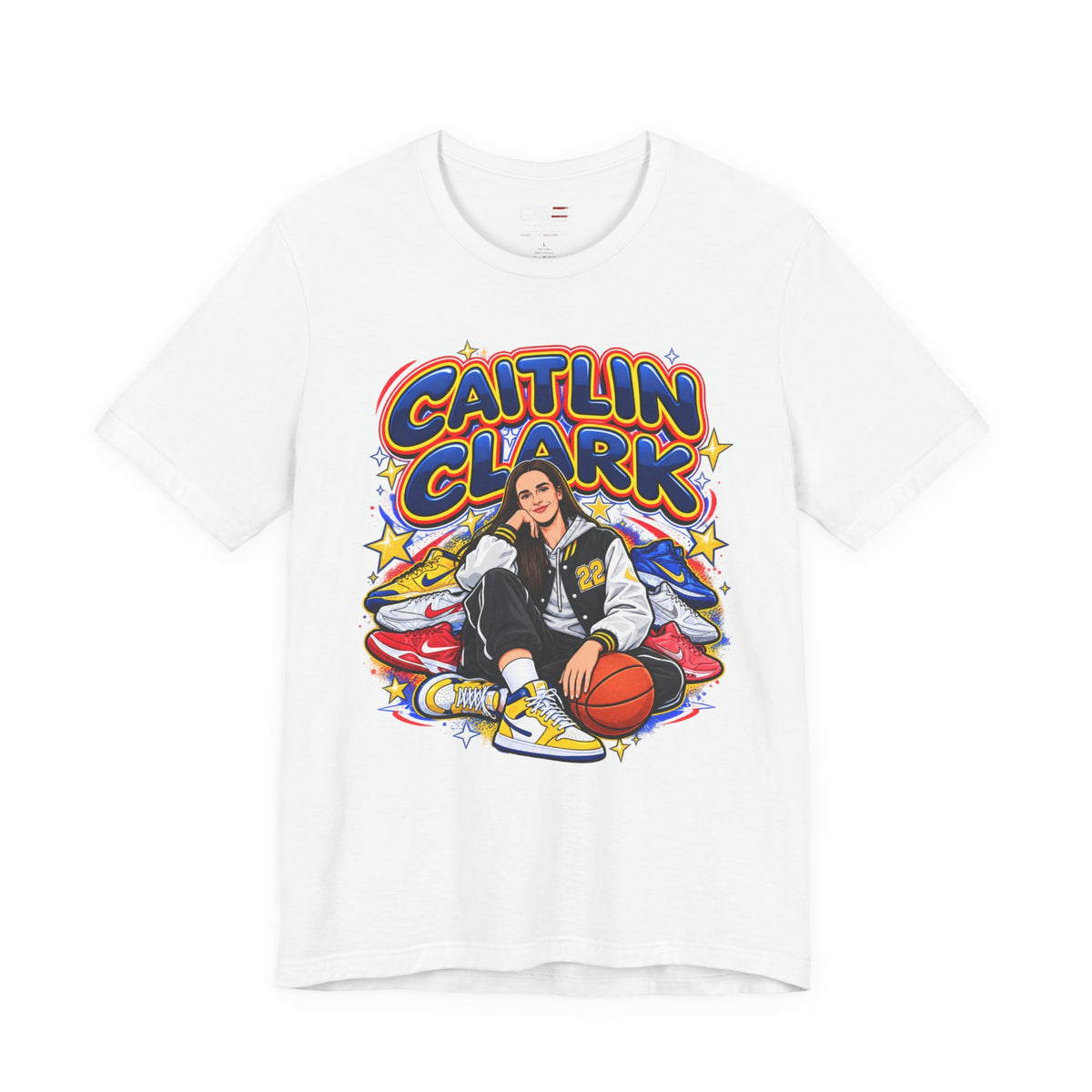 Caitlin Clark Indiana Fever Shirt – WNBA Basketball Sneakers Tee product mockup 2