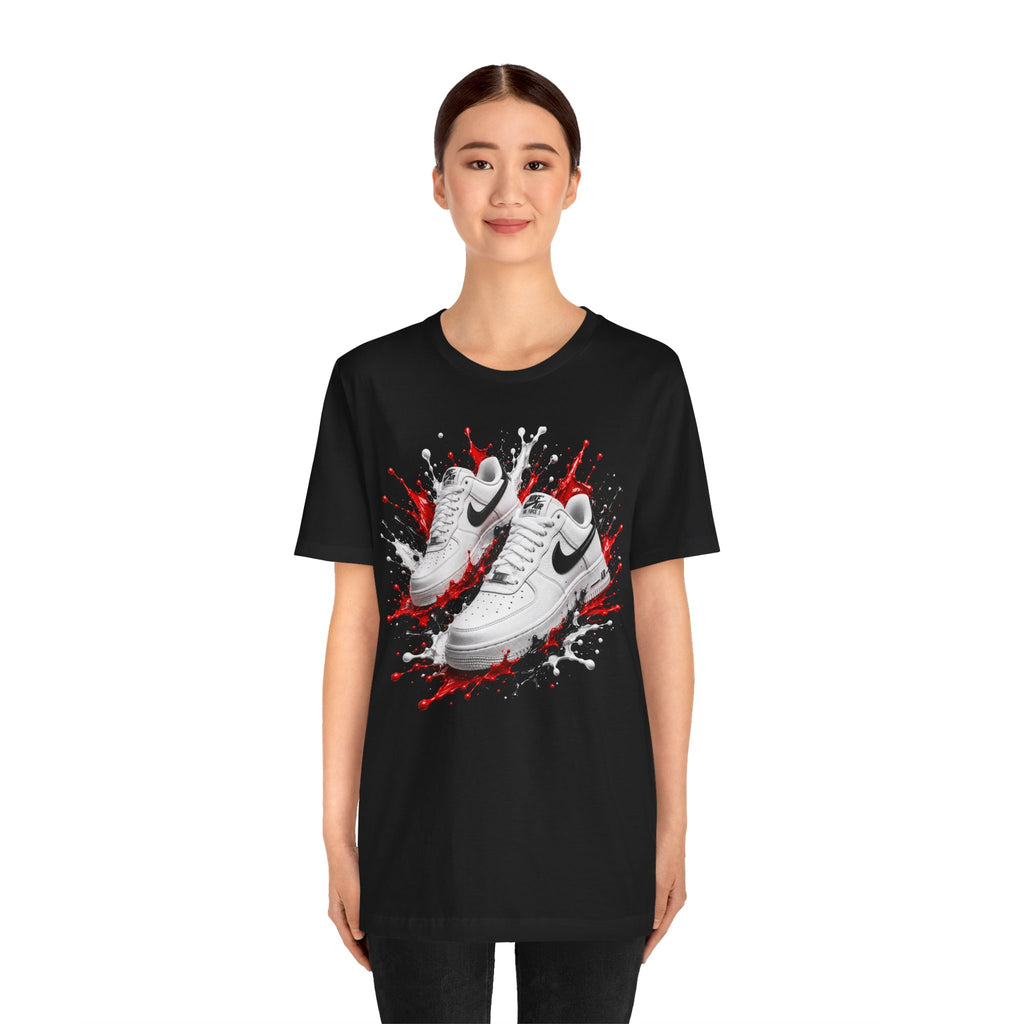 Sneaker Splash T‑Shirt — White Air Sneakers Graphic Tee