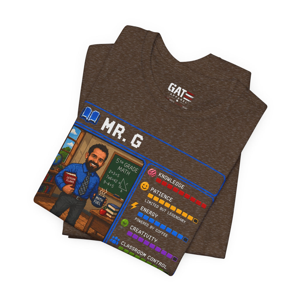 Custom Math Teacher RPG Character Shirt | Personalized Teacher Gift