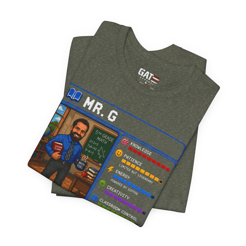 Custom Math Teacher RPG Character Shirt | Personalized Teacher Gift