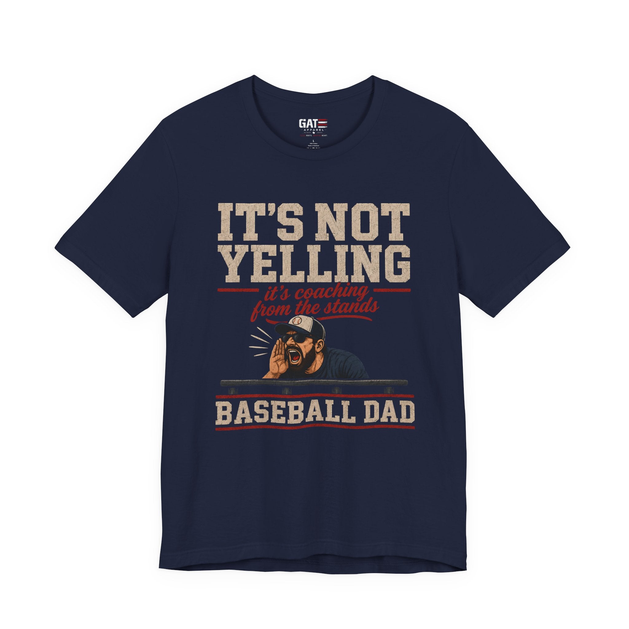 It's Not Yelling It's Coaching From The Stands Baseball Dad Shirt, Funny Baseball Dad Tee, Travel Ball Dad Gift Father's Day