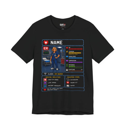 Custom ER Nurse RPG Character Shirt | Personalized Nurse Gift