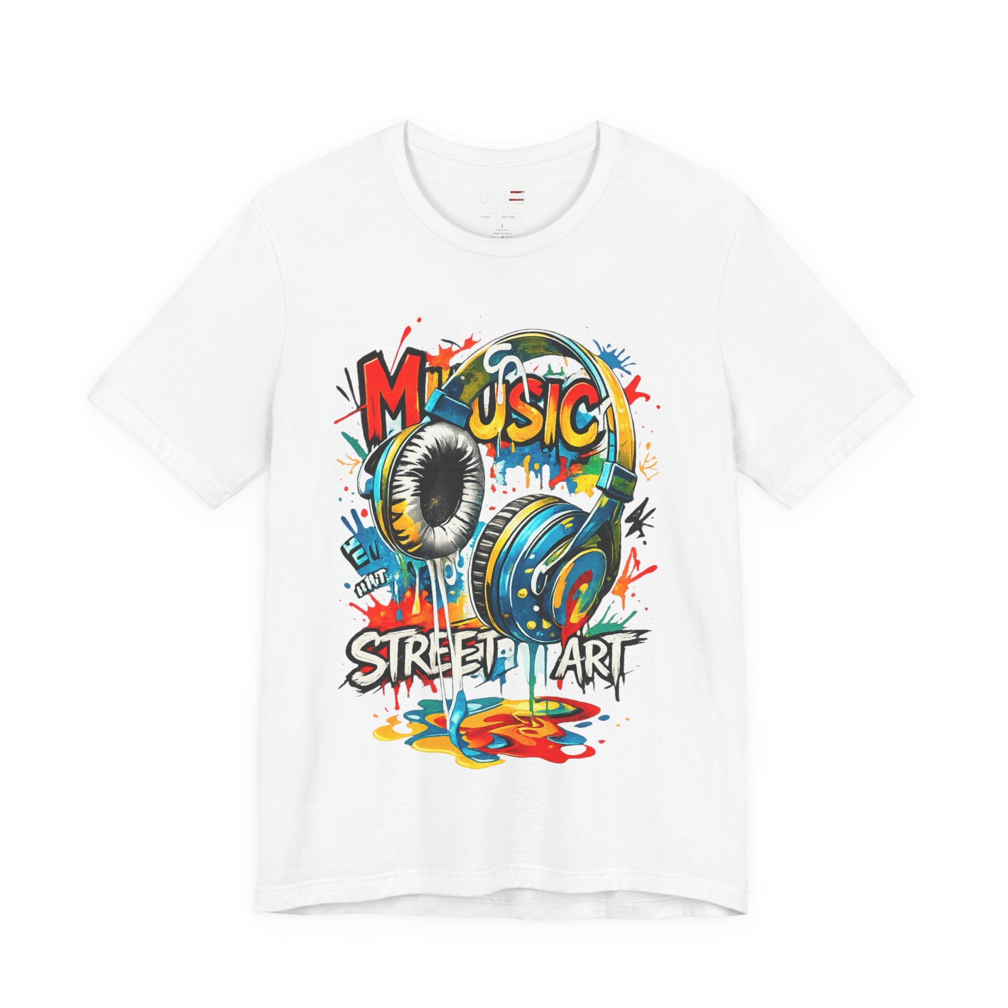 Urban Beats – Music Street Art Headphones Graphic Tee