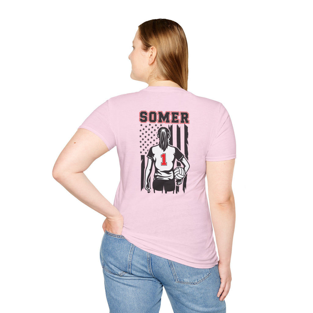 Volleyball Mom T‑Shirt – Custom Name
