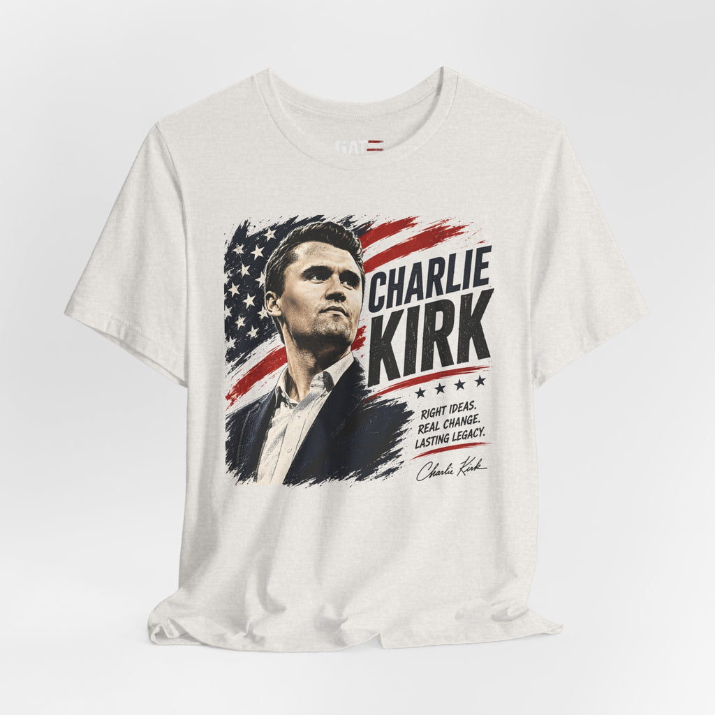 Charlie Kirk Shirt Conservative Patriotic T Shirt Republican American Flag Tee USA Freedom Gift Political Apparel