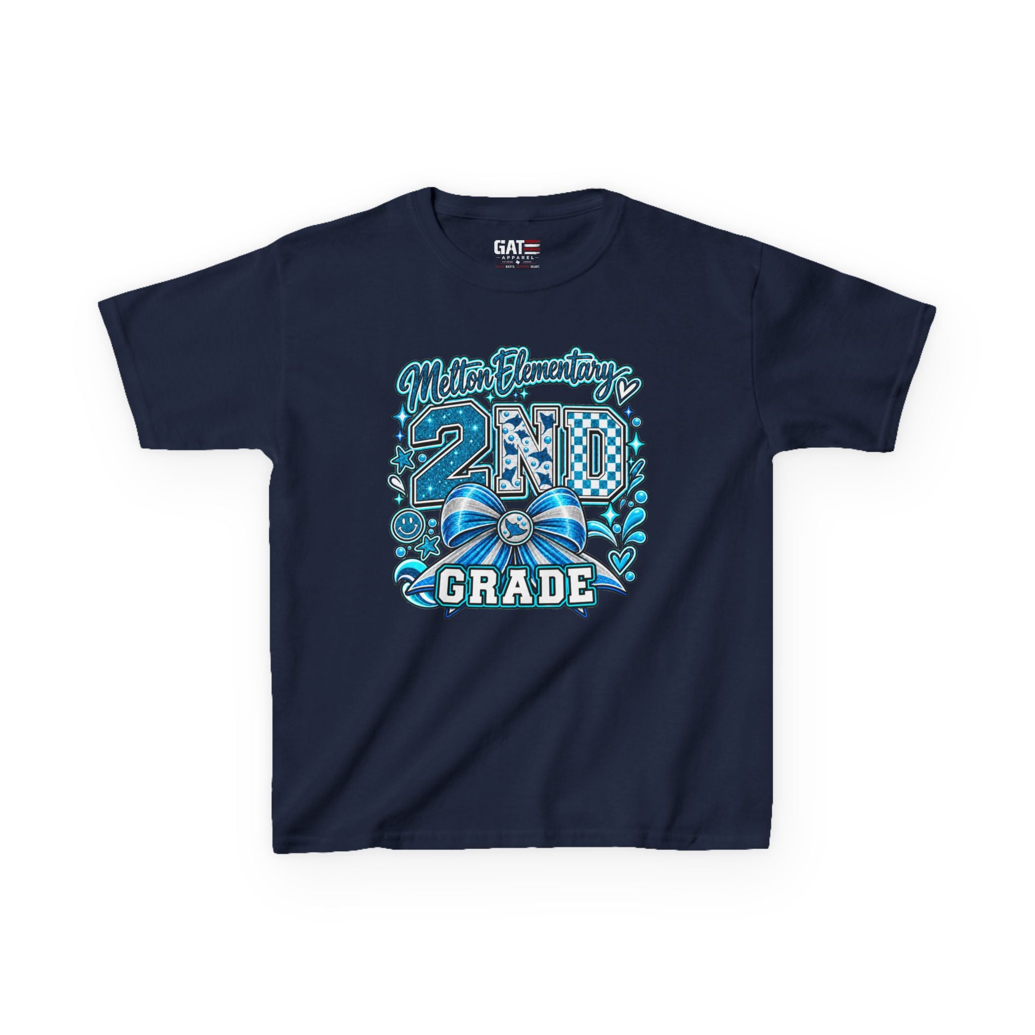 Melton 2nd Grade Kids T‑Shirt — Ribbon Design
