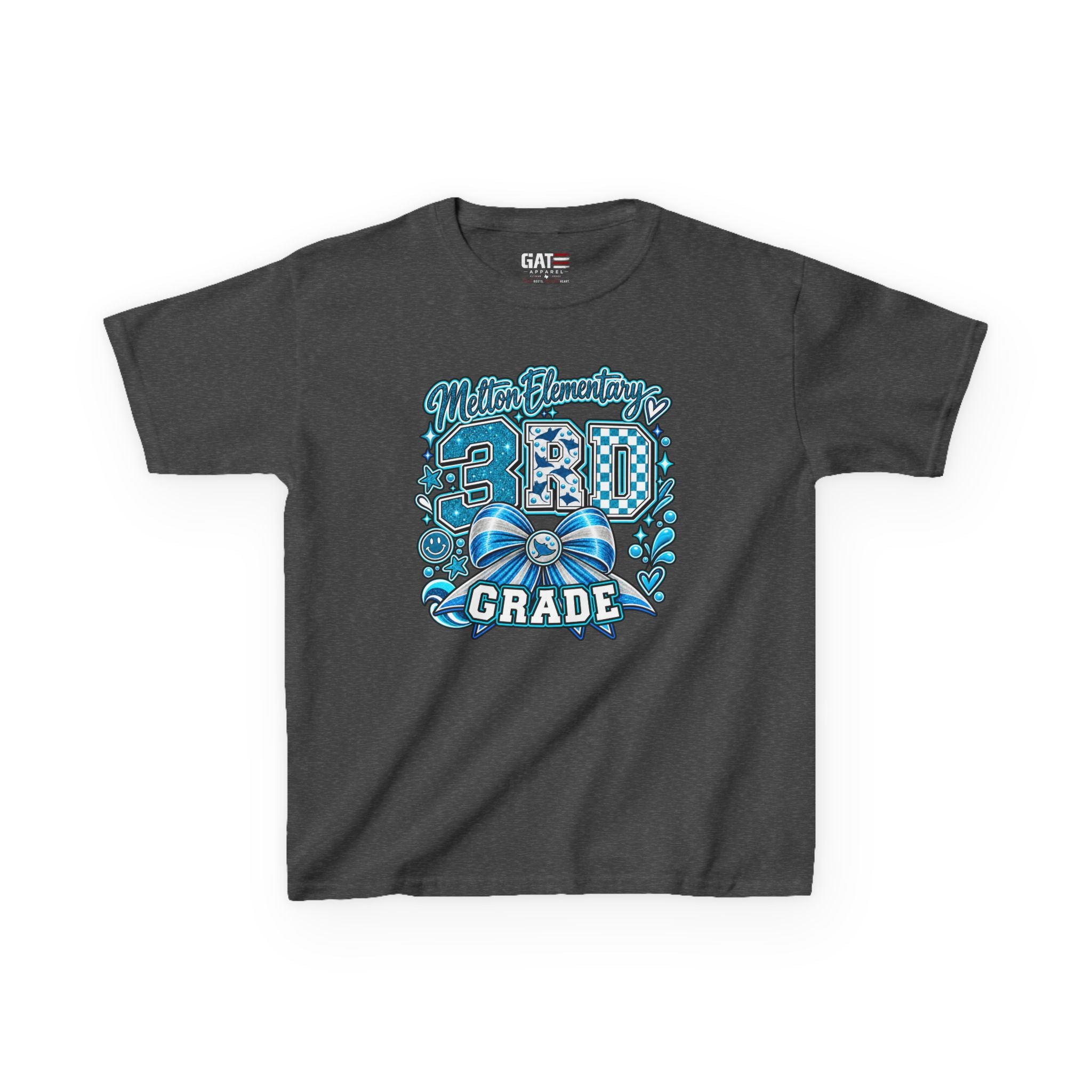 Melton 3rd Grade Kids T‑Shirt — Ribbon Design