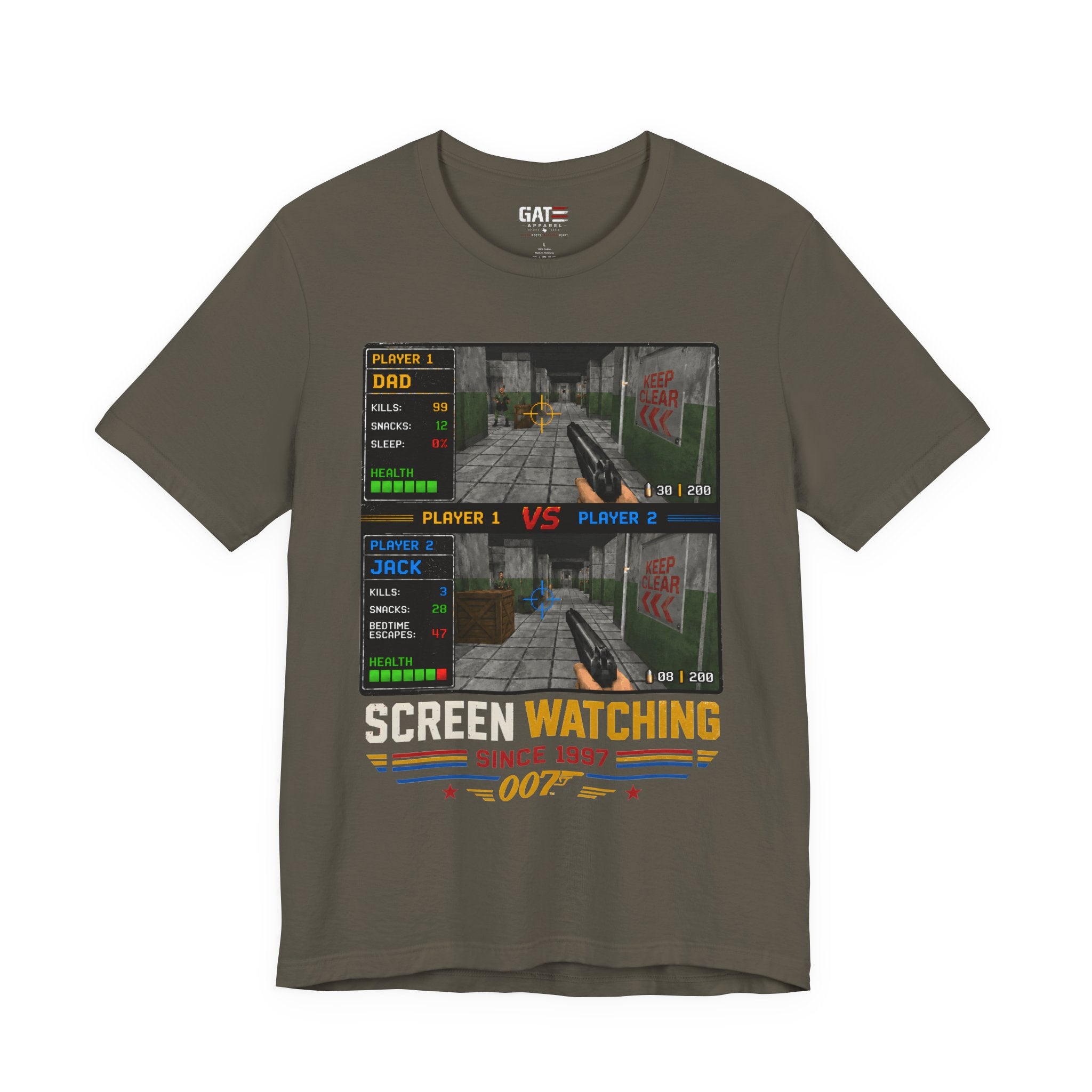 Personalized Gamer Shirt, Custom Gaming T Shirt, Retro Video Game Tee, Gamer Gift with Names, Old School Gaming Shirt, N64, Golden Eye