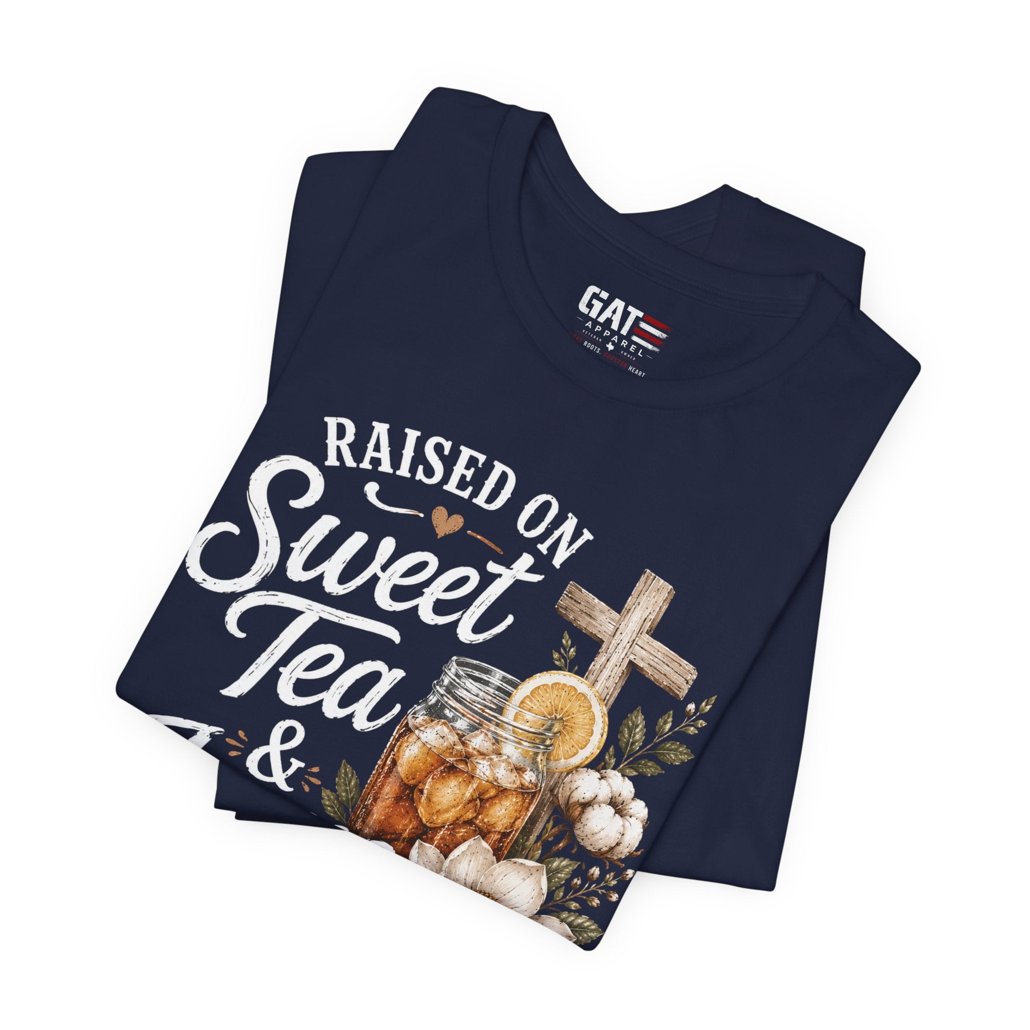 Southern Christian Shirt, Faith Graphic Tee, Sweet Tea Lover Shirt, Country Living Tee, Rustic Farmhouse Gift, Southern Mom Tee