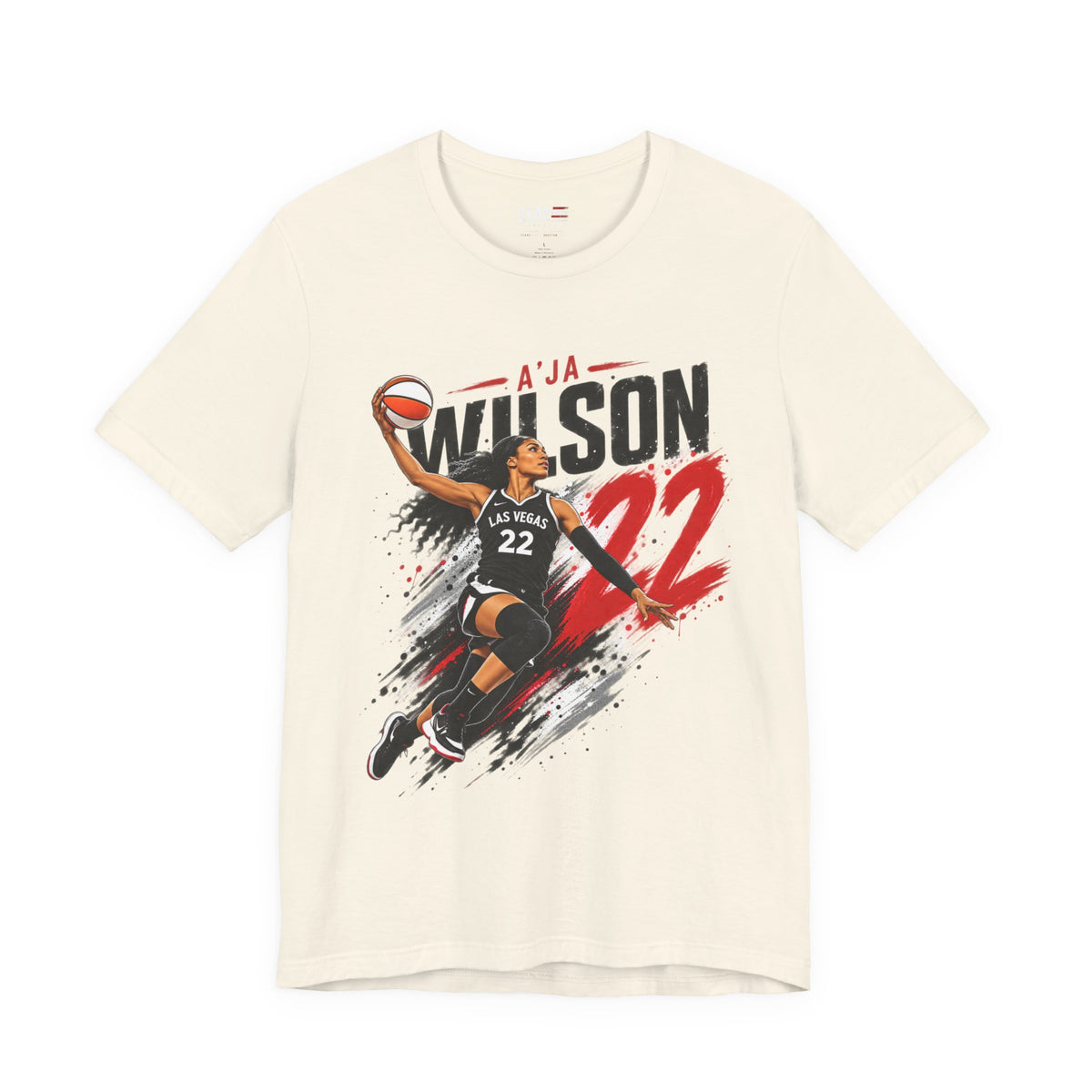 A'ja Wilson #22 Las Vegas Aces Shirt – WNBA Basketball Tee product mockup 8