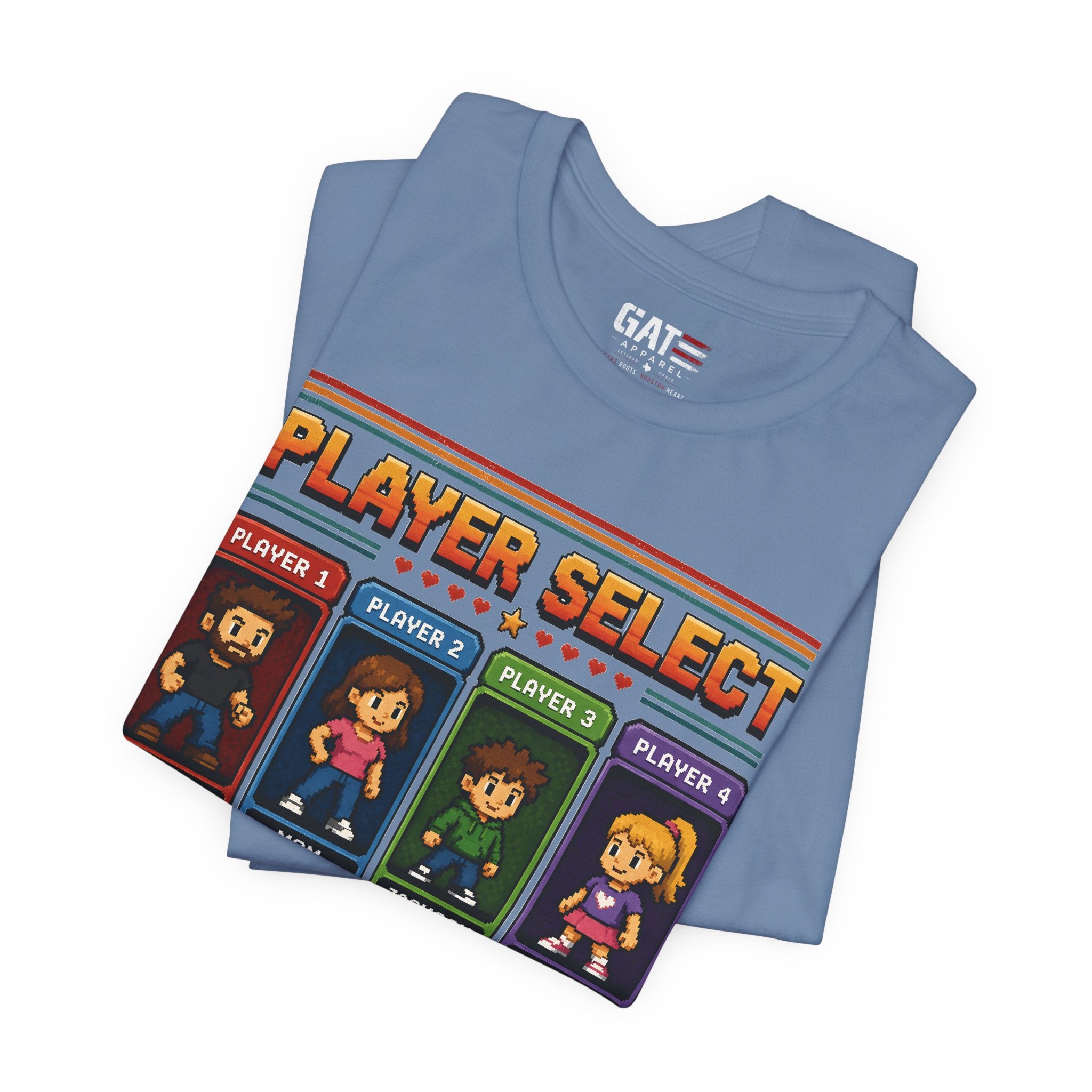Personalized Gamer Family Shirt, Custom Family Gaming Shirt, Retro Video Game Family Tee, Gamer Dad Mom Kids Gift Shirt