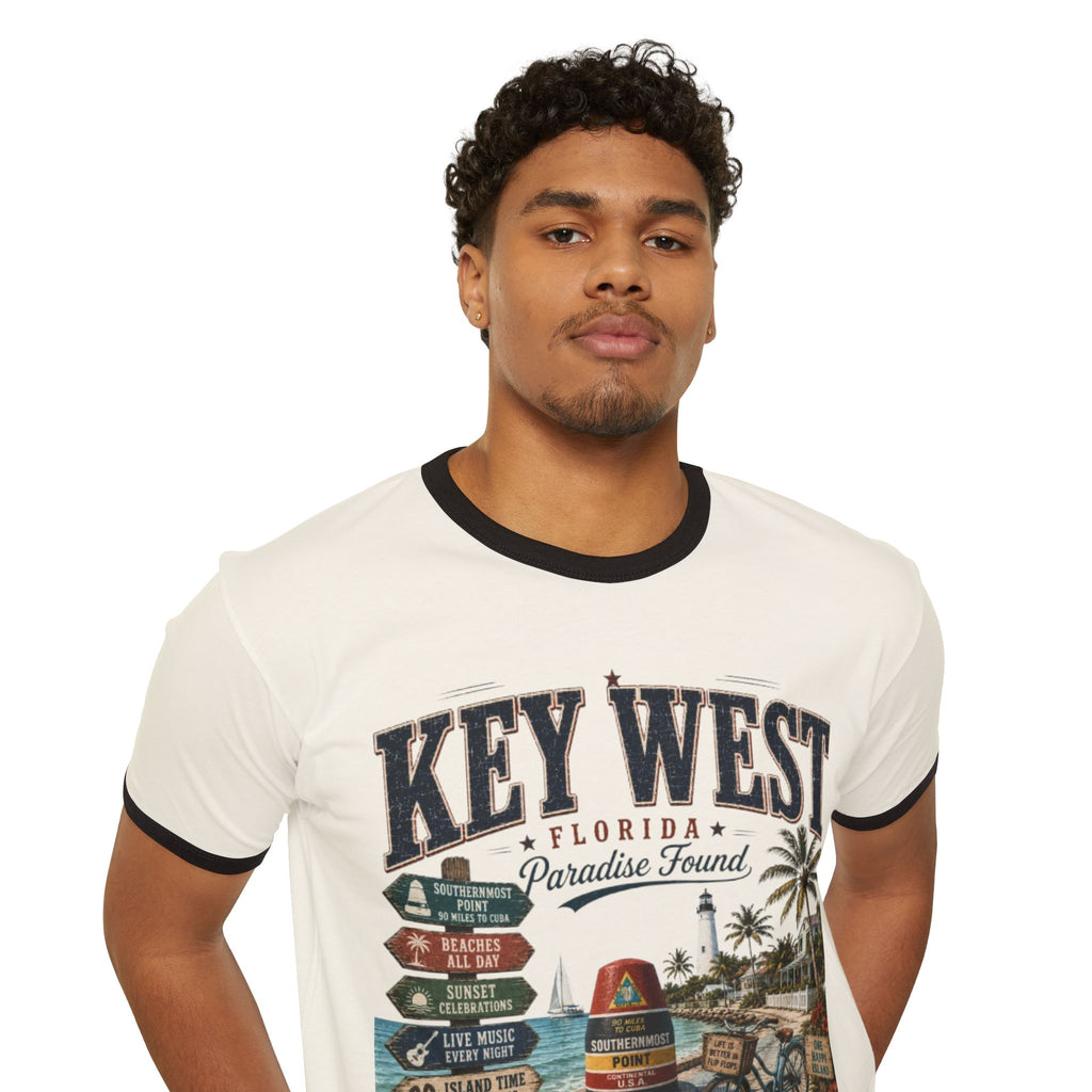 Key West Paradise Vintage Ringer Tee