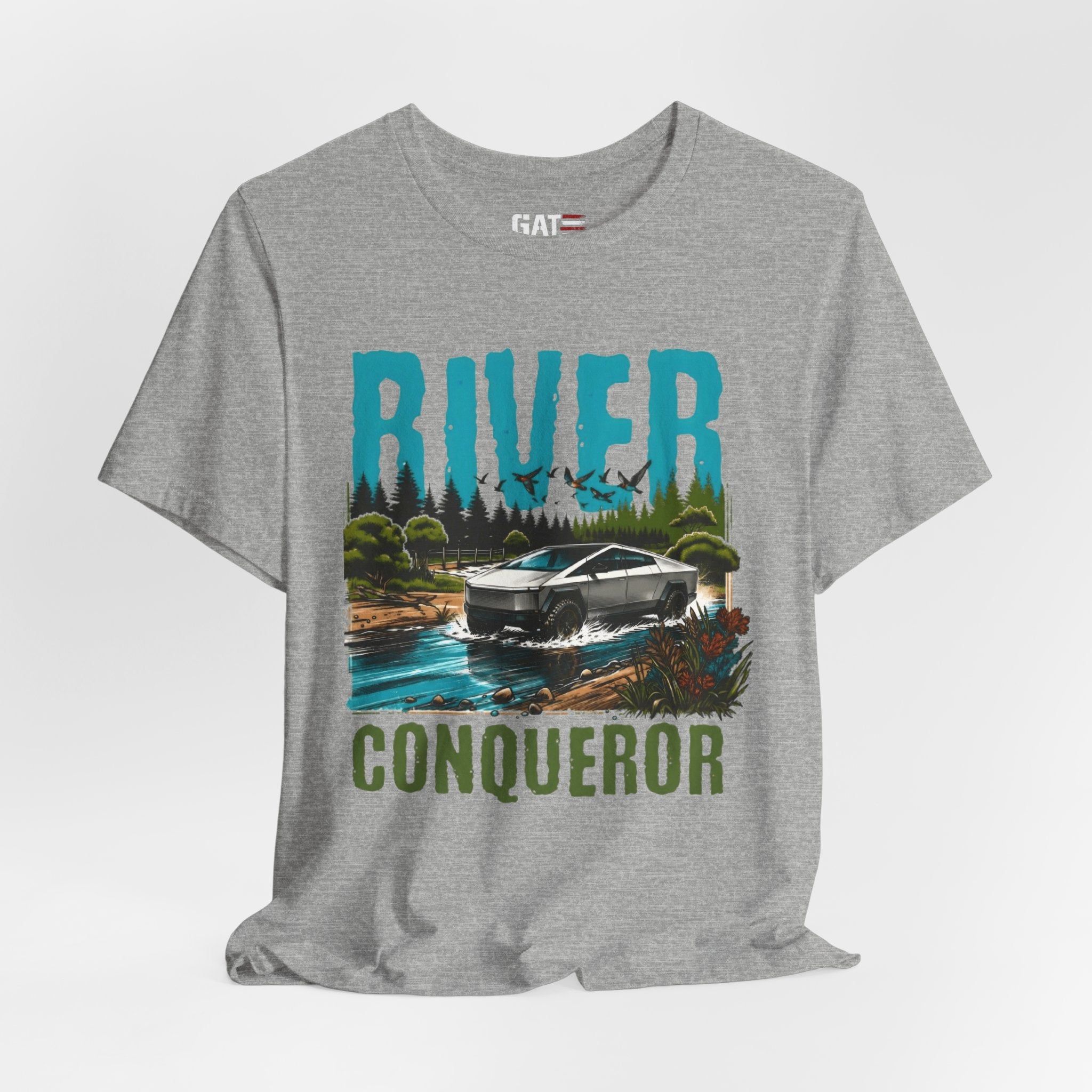 Cybertruck River Conqueror Shirt, Tesla Cybertruck Off Road Tee, Adventure Truck Shirt, Camping Shirt, Outdoor Lover Gift