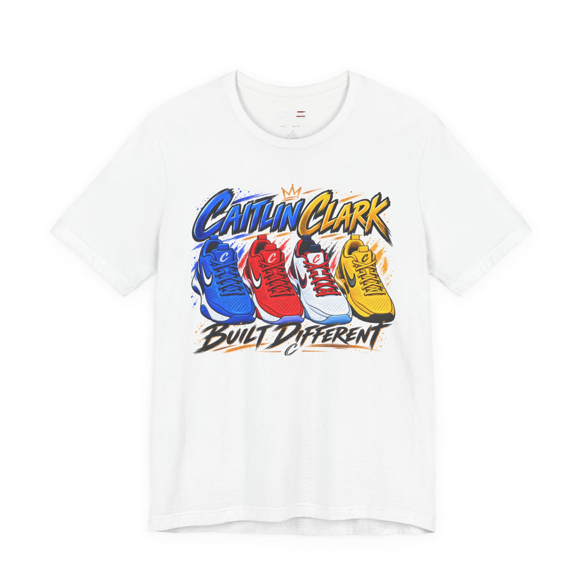 Caitlin Clark Built Different Sneaker Shirt | Indiana Fever Tee