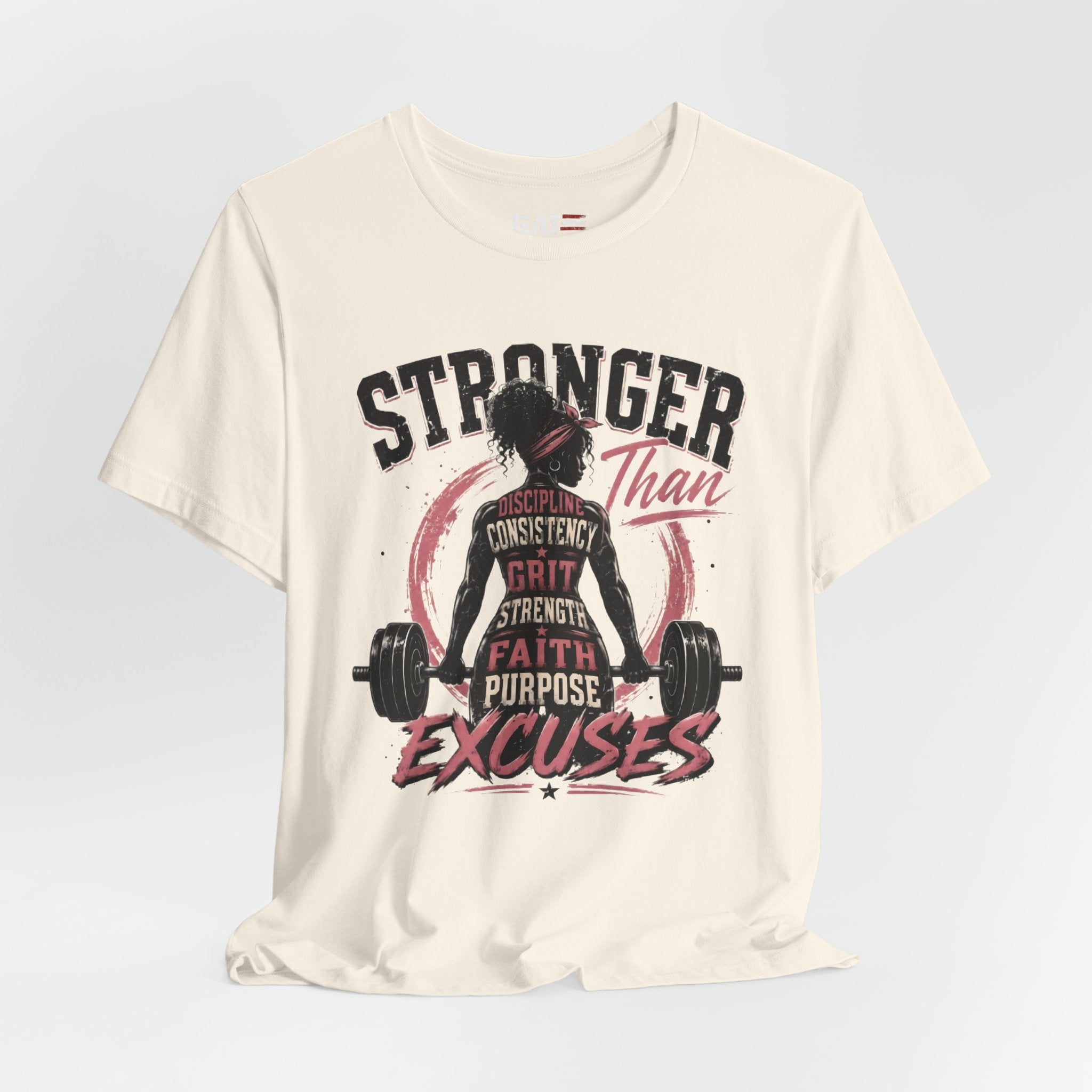 Stronger Than Excuses Shirt, Women's Gym Shirt, Motivational Workout Tee, Weightlifting Shirt, Fitness Gift for Her