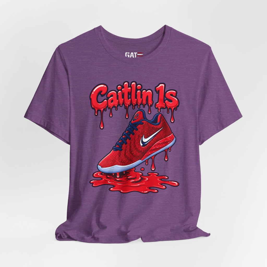 Caitlin Clark Caitlin 1s USA Reds Paint Sneaker Shirt