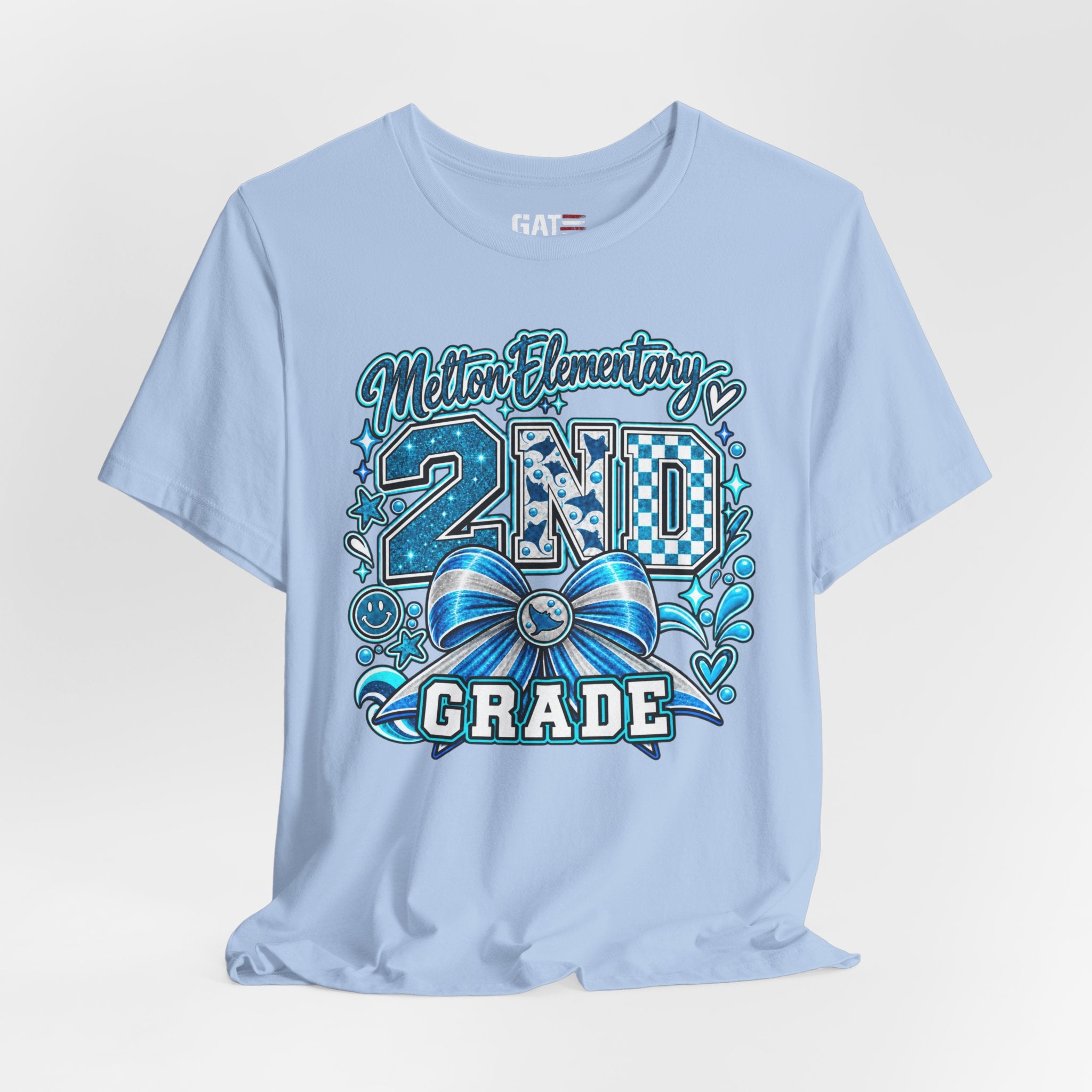 Melton 2nd Grade School T‑Shirt — Bow Design