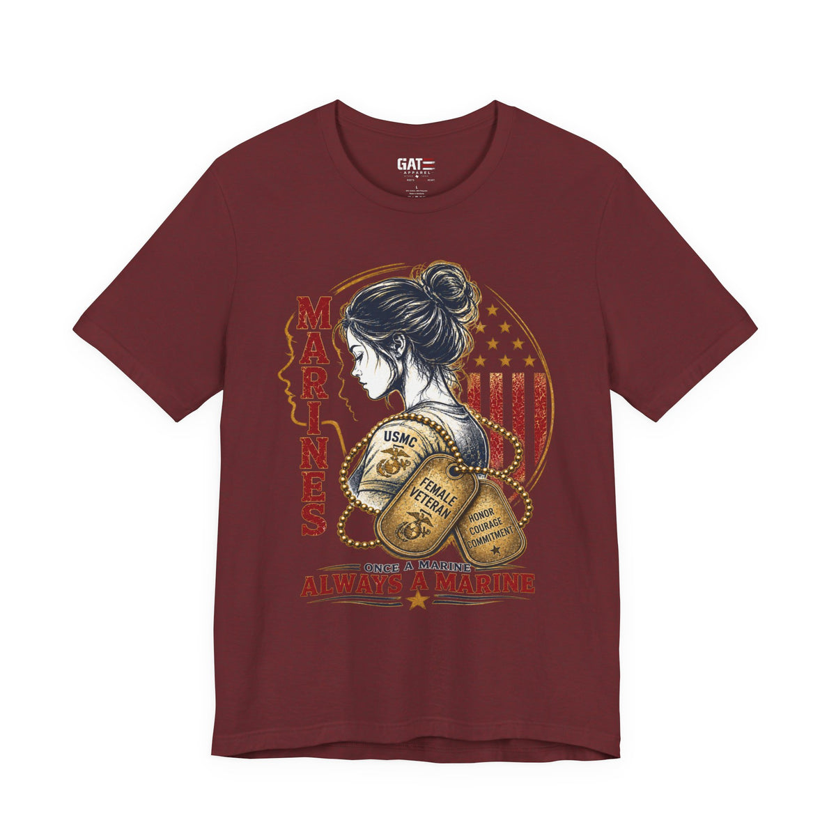 Female Marine Veteran Shirt | Once a Marine Always a Marine
