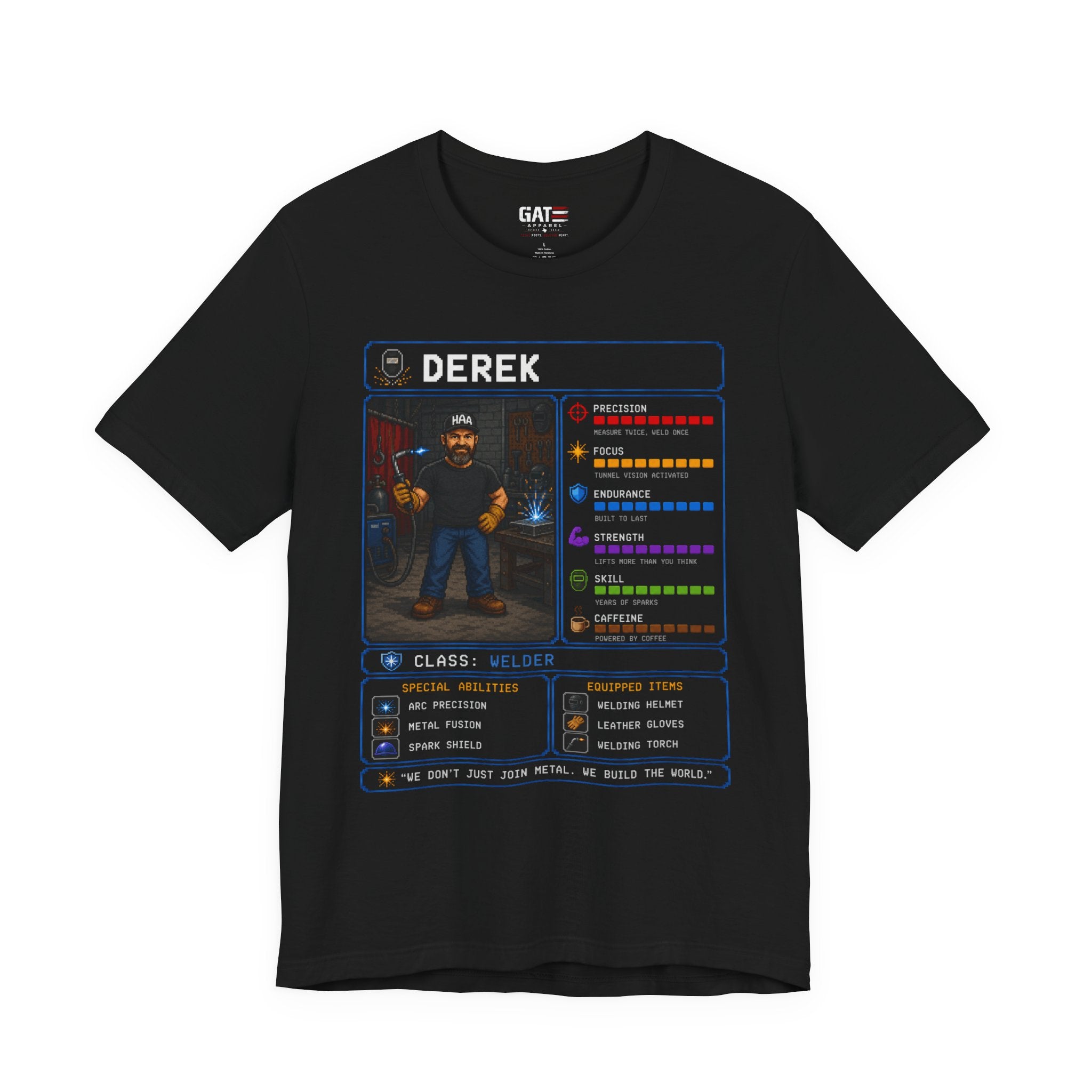 Custom Welder RPG Character Shirt| Personalized Welding Gift