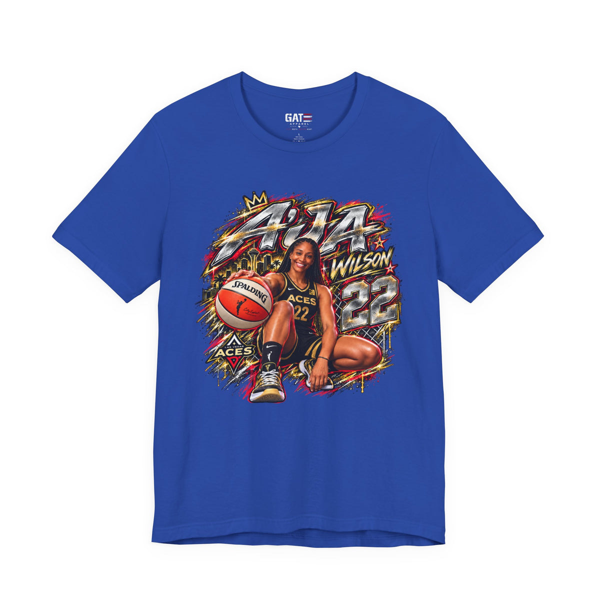 A'ja Wilson #22 Shirt – Las Vegas Aces WNBA Basketball Tee product mockup 10