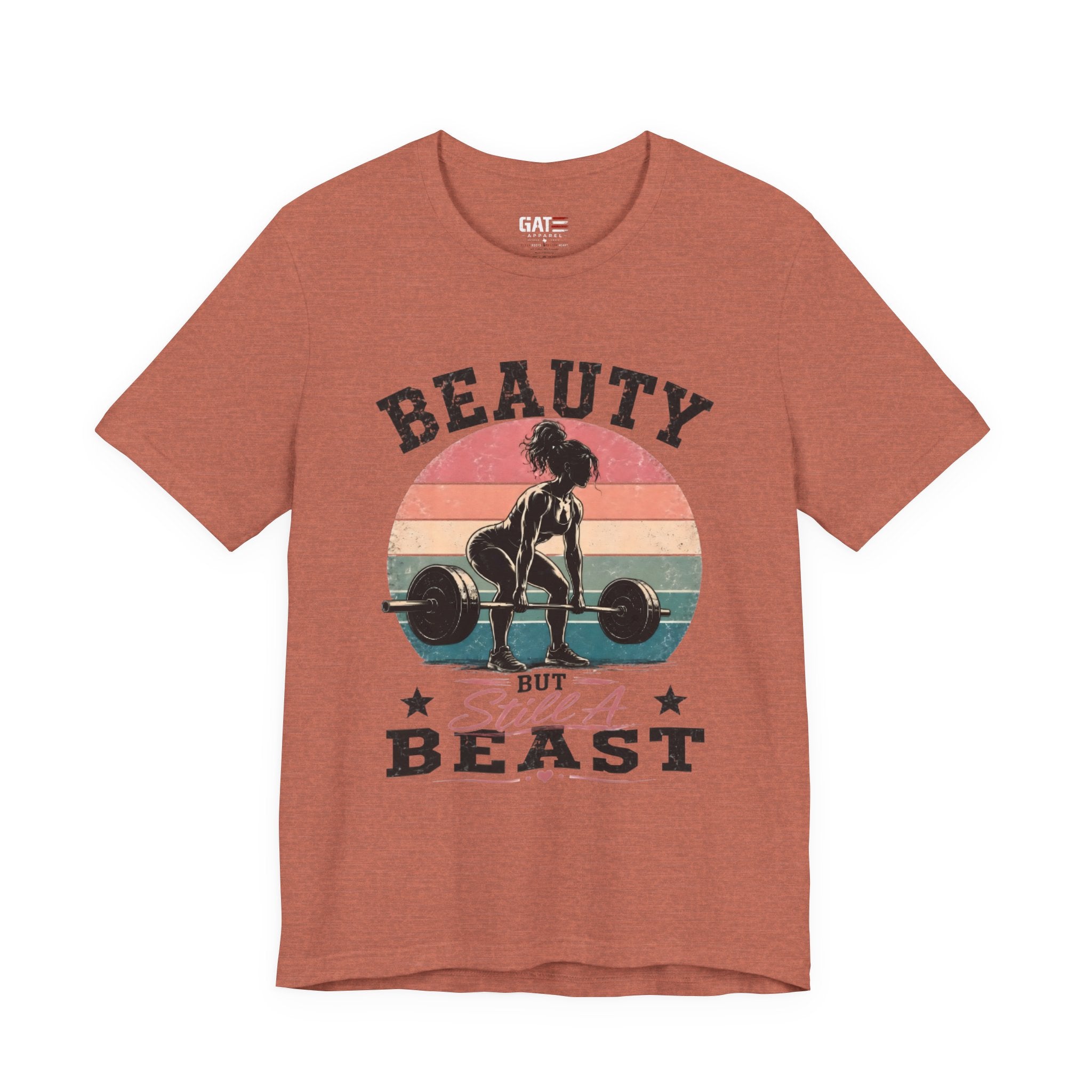 Beauty But Still A Beast Shirt, Retro Gym Shirt for Women, Weightlifting Tee, Fitness Gift, Cute Workout Shirt