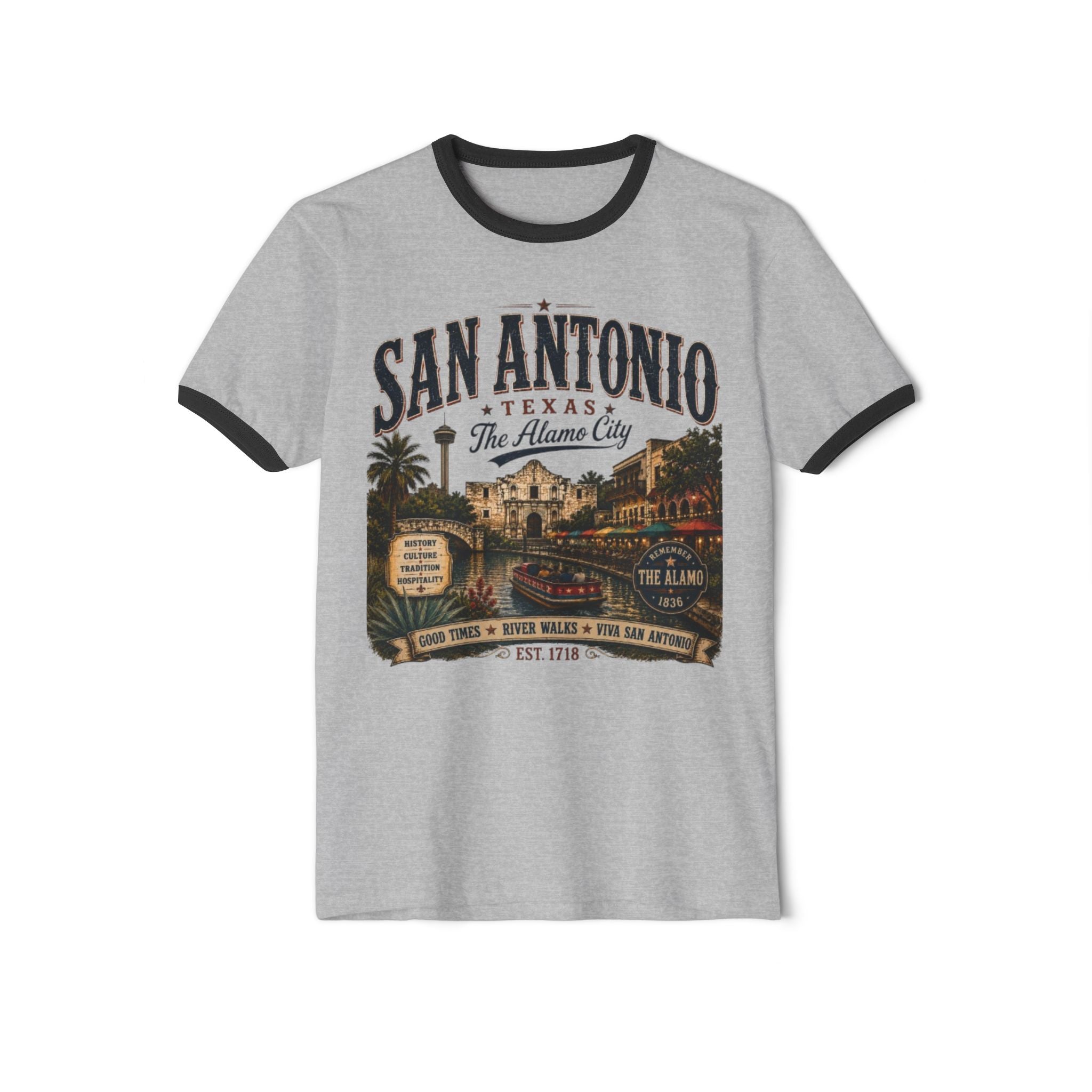 San Antonio Vintage Ringer T-Shirt — The Alamo City Retro Tee