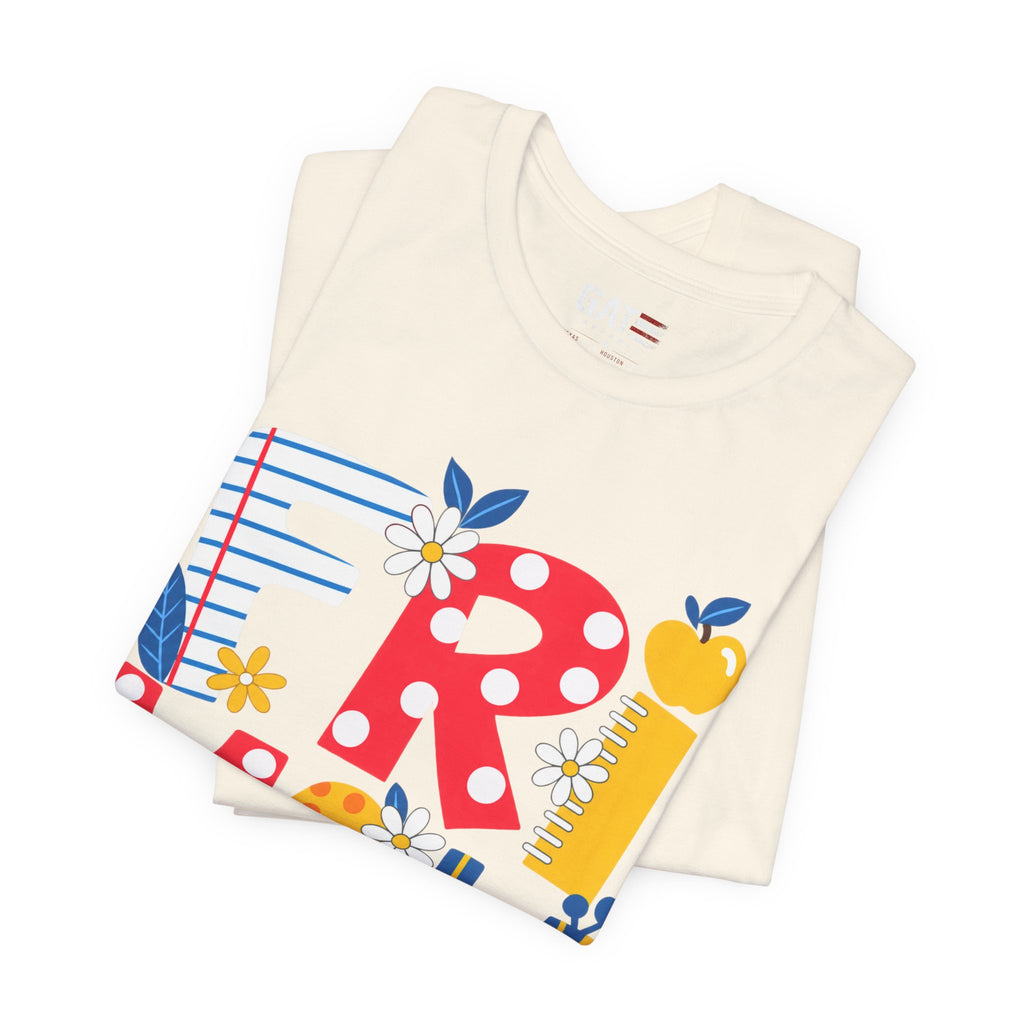 Teacher shirt FRIYAY Floral Tee — Colorful Spring Graphic T‑Shirt
