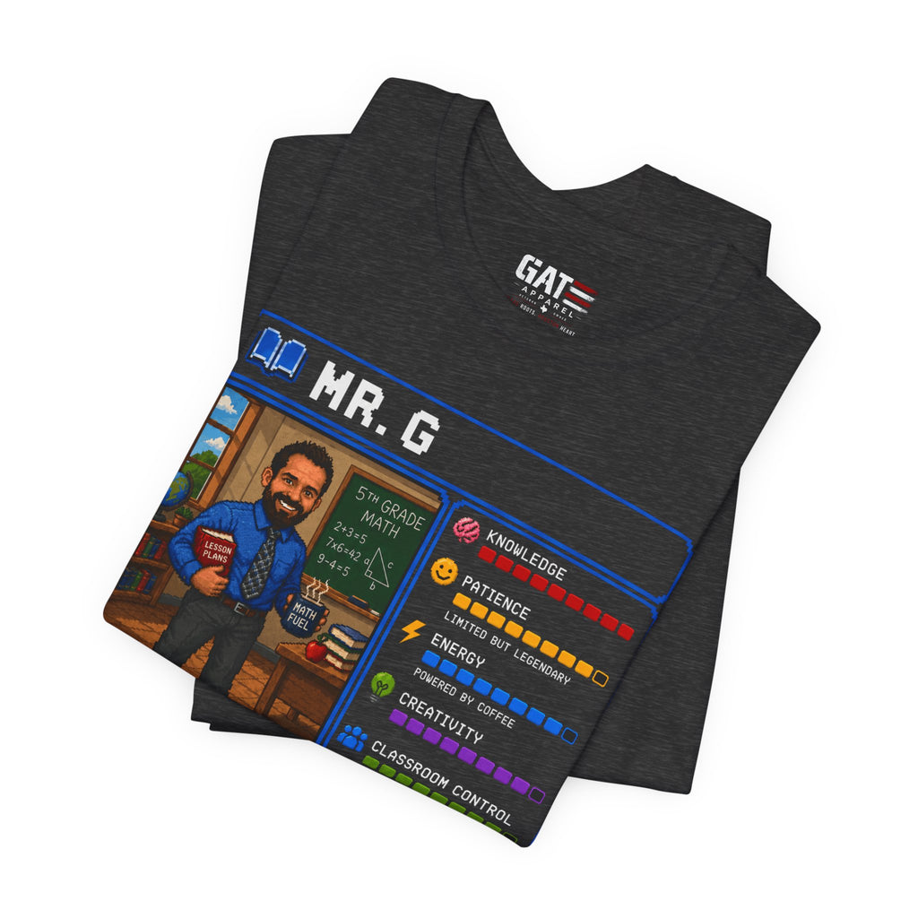 Custom Math Teacher RPG Character Shirt | Personalized Teacher Gift