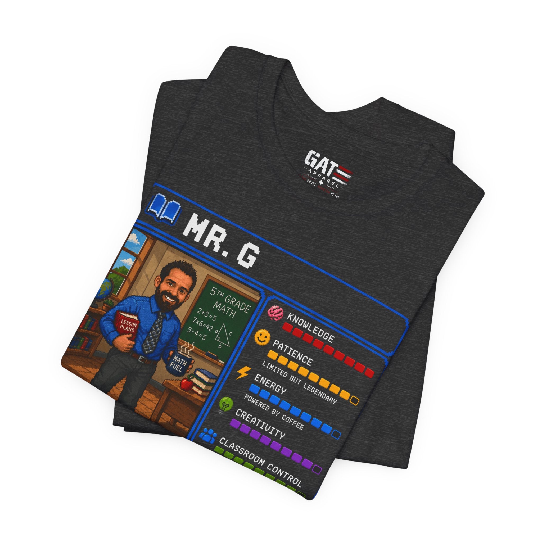 Custom Math Teacher RPG Character Shirt | Personalized Teacher Gift