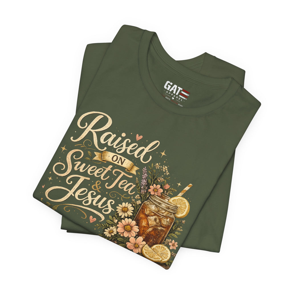 Southern Faith Shirt for Women, Christian Country Graphic Tee, Floral Mason Jar Design, Religious Gift, Southern Girl Apparel