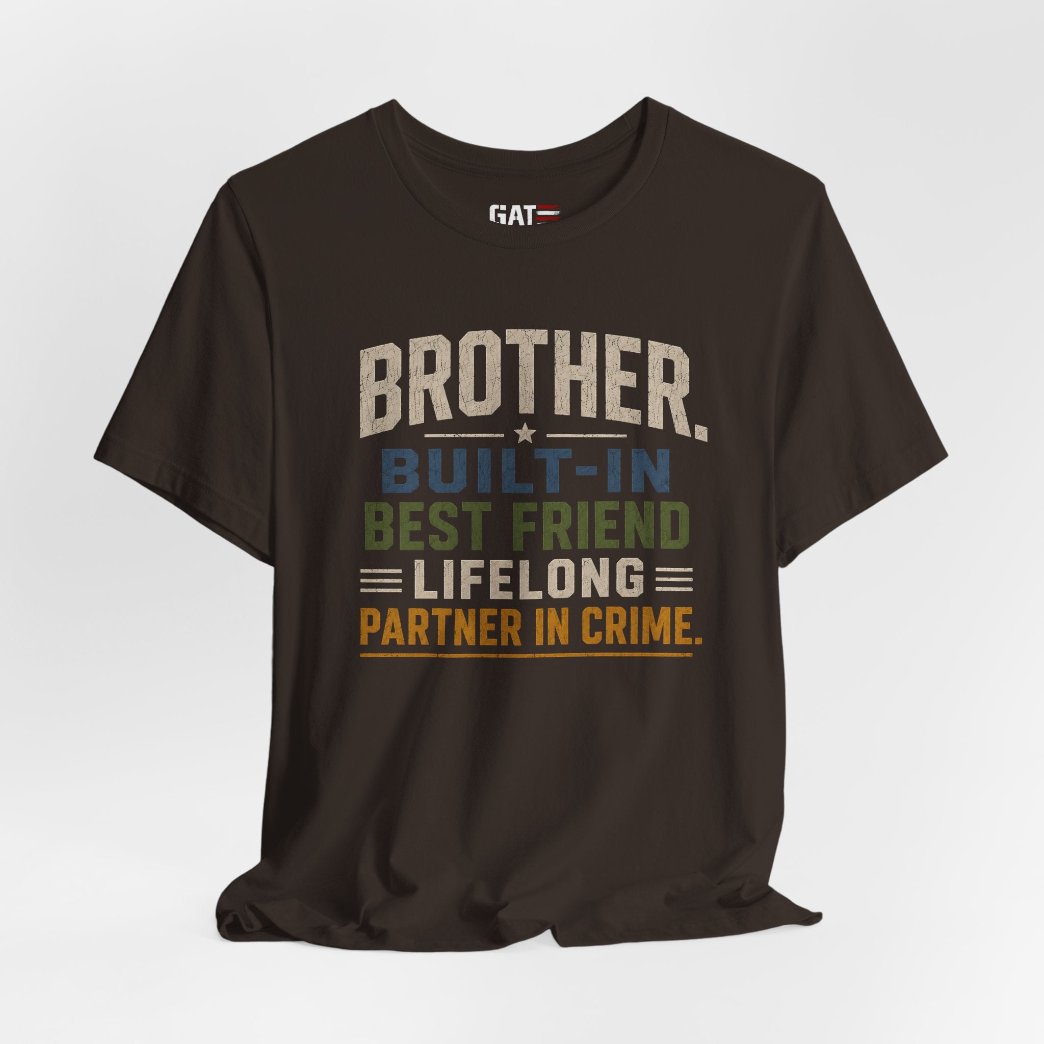 Brother Built In Best Friend Lifelong Partner In Crime Shirt, Funny Brother Gift, Sibling Tee, Brother Birthday Gift Tee