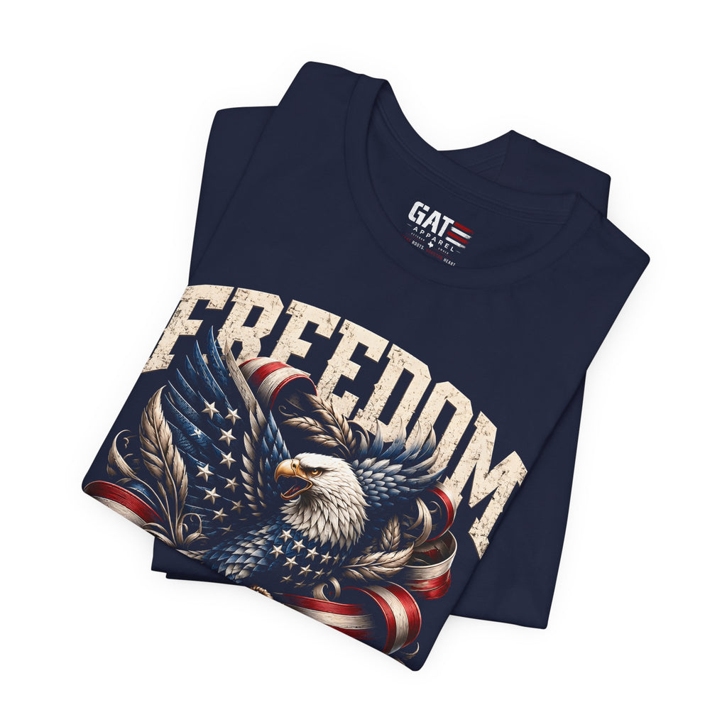 Freedom America Shirt, Land of the Free Patriotic Eagle Tee, American Flag Shirt, 4th of July Graphic T Shirt, USA Pride Gift