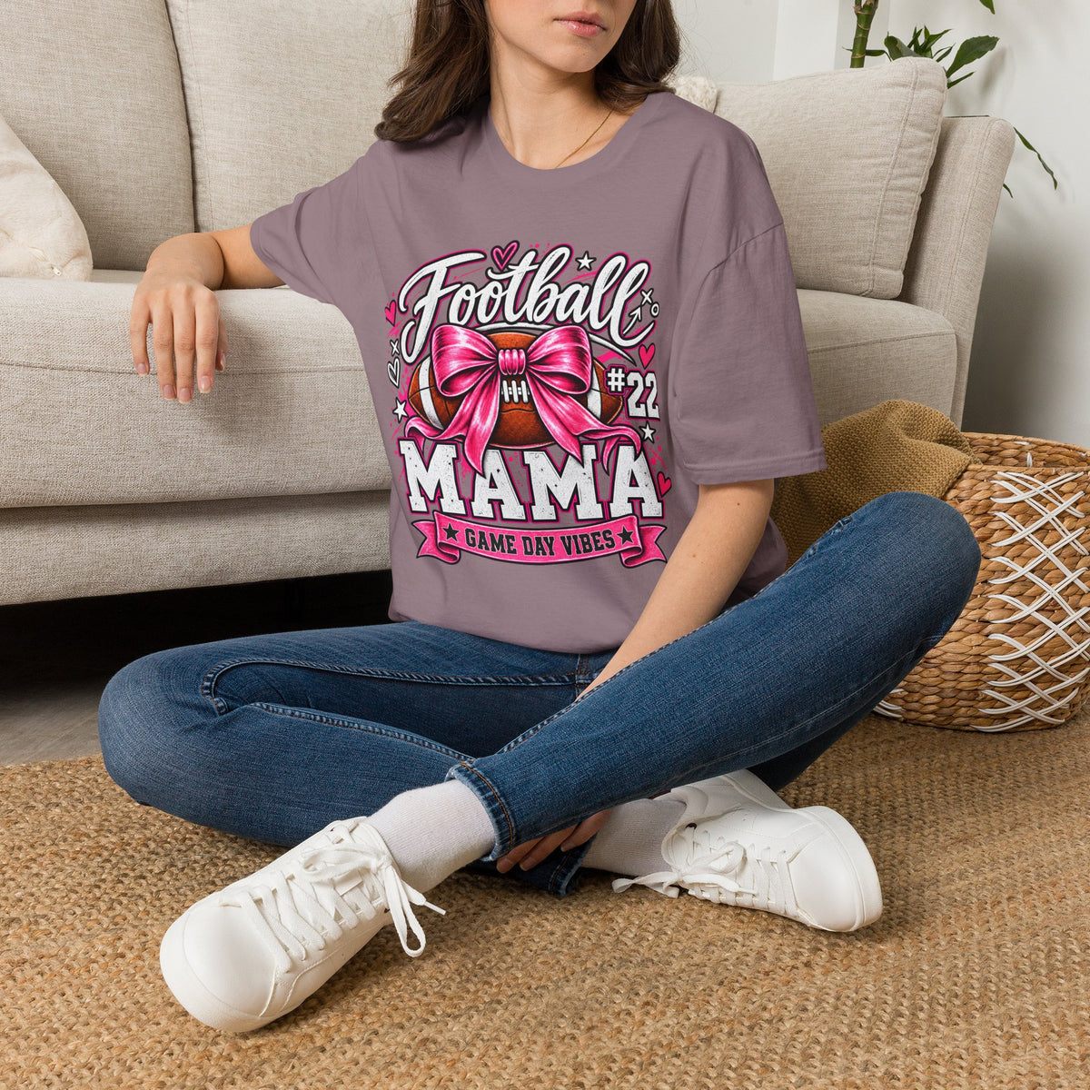 Personalized Football Mom Player Shirt | Custom Name & Number