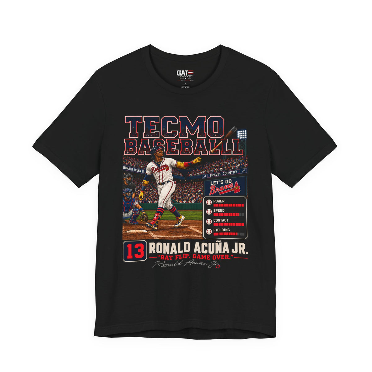 Atlanta Braves – Ronald Acuña Jr. – Tee — Retro Arcade Baseball T-Shirt