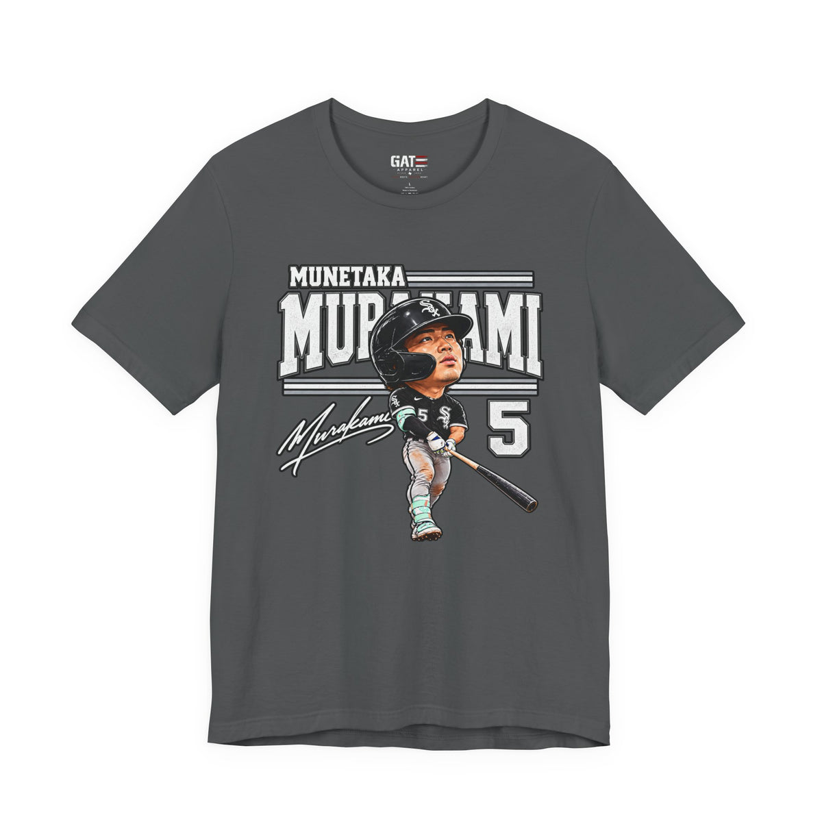 Munetaka Murakami Chicago baseball big-head graphic tee front design