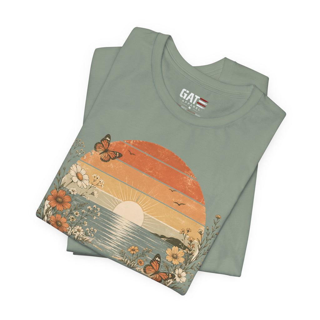 Du Bist Gut Genug Shirt, Viral German Meme Tee, You Are Good Enough Shirt, Butterfly Floral Sunset Aesthetic Tee